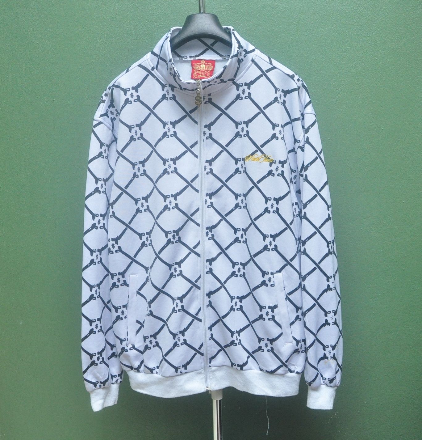 Designer × Japanese Brand × Vintage Hash House Fullprint Skull Money Sweater Size US XXL / EU 58 / 5 - 1 Thumbnail