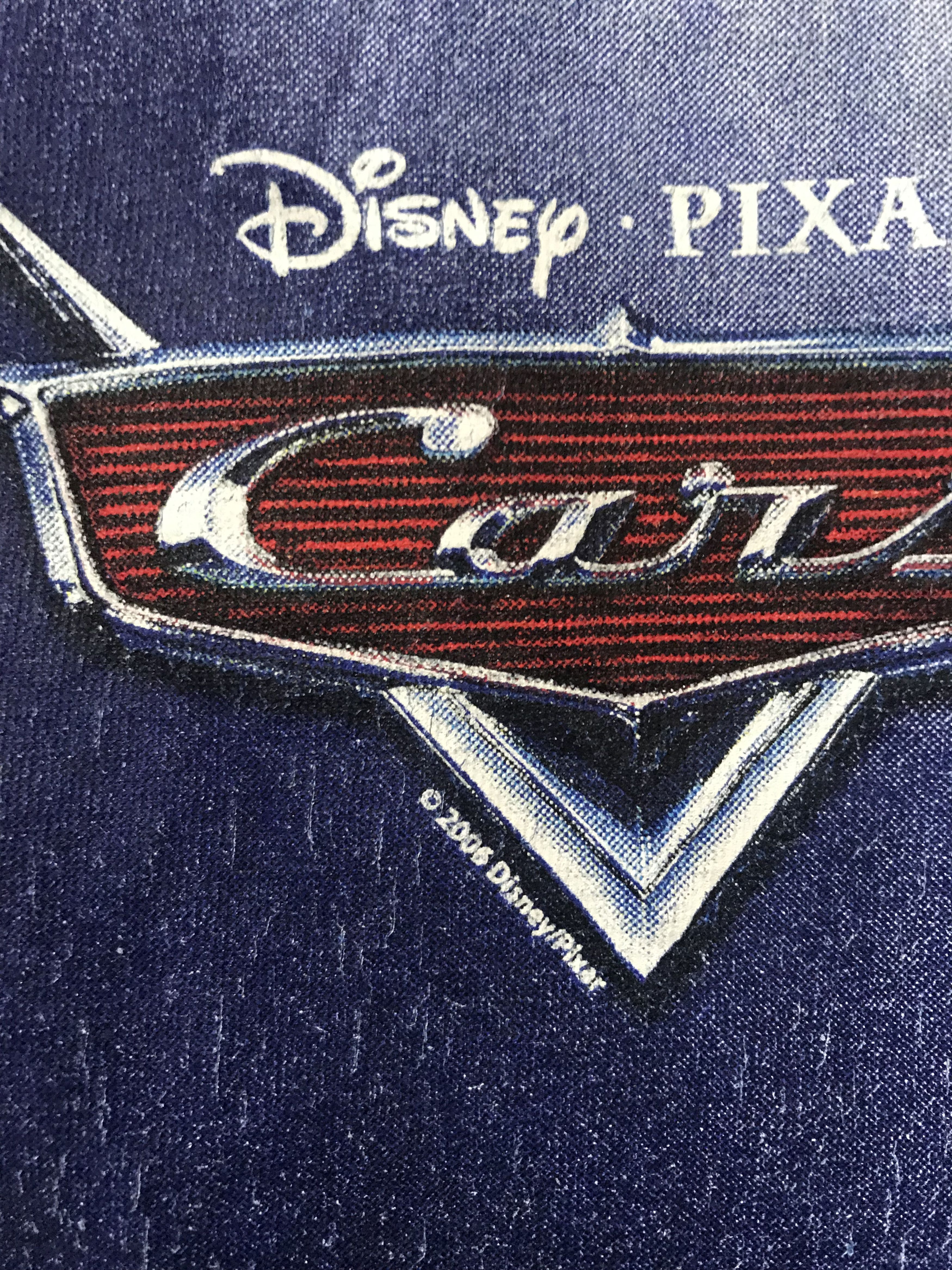 image of Avant Garde x Movie Vintage Overprinted Disney Pixar Cars By Epson in Blue, Men's (Size Large)