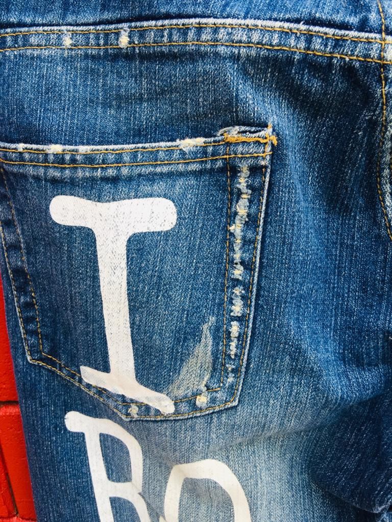 Limited Japanese Big Skull Fashion Style Denim Jeans