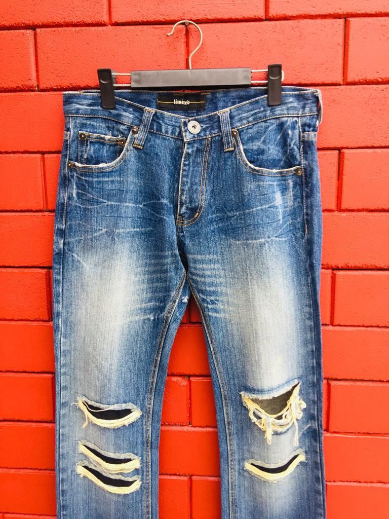 Limited Japanese Big Skull Fashion Style Denim Jeans