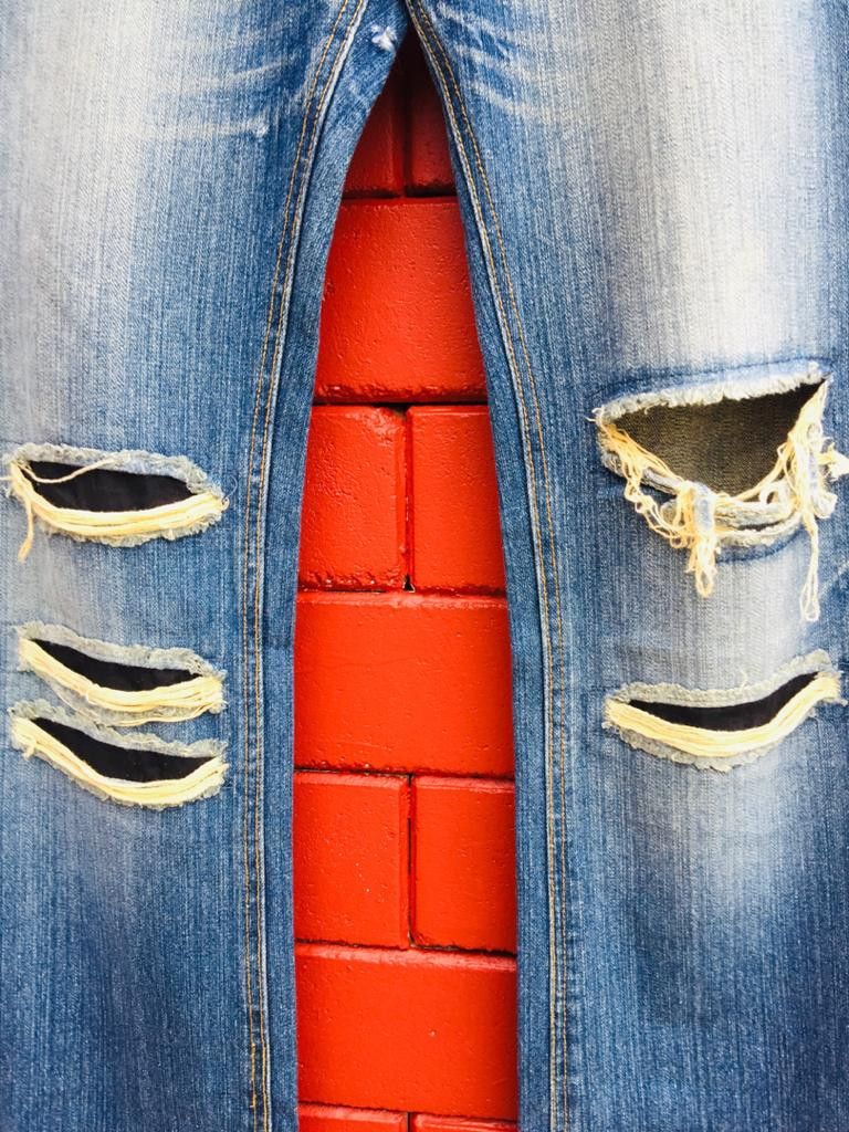 Limited Japanese Big Skull Fashion Style Denim Jeans