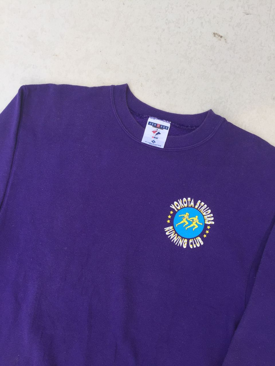Jerzees × Vintage Vtg. 90's Jerzees Campaign Running Sweatshirt Size US S / EU 44-46 / 1 - 3 Thumbnail