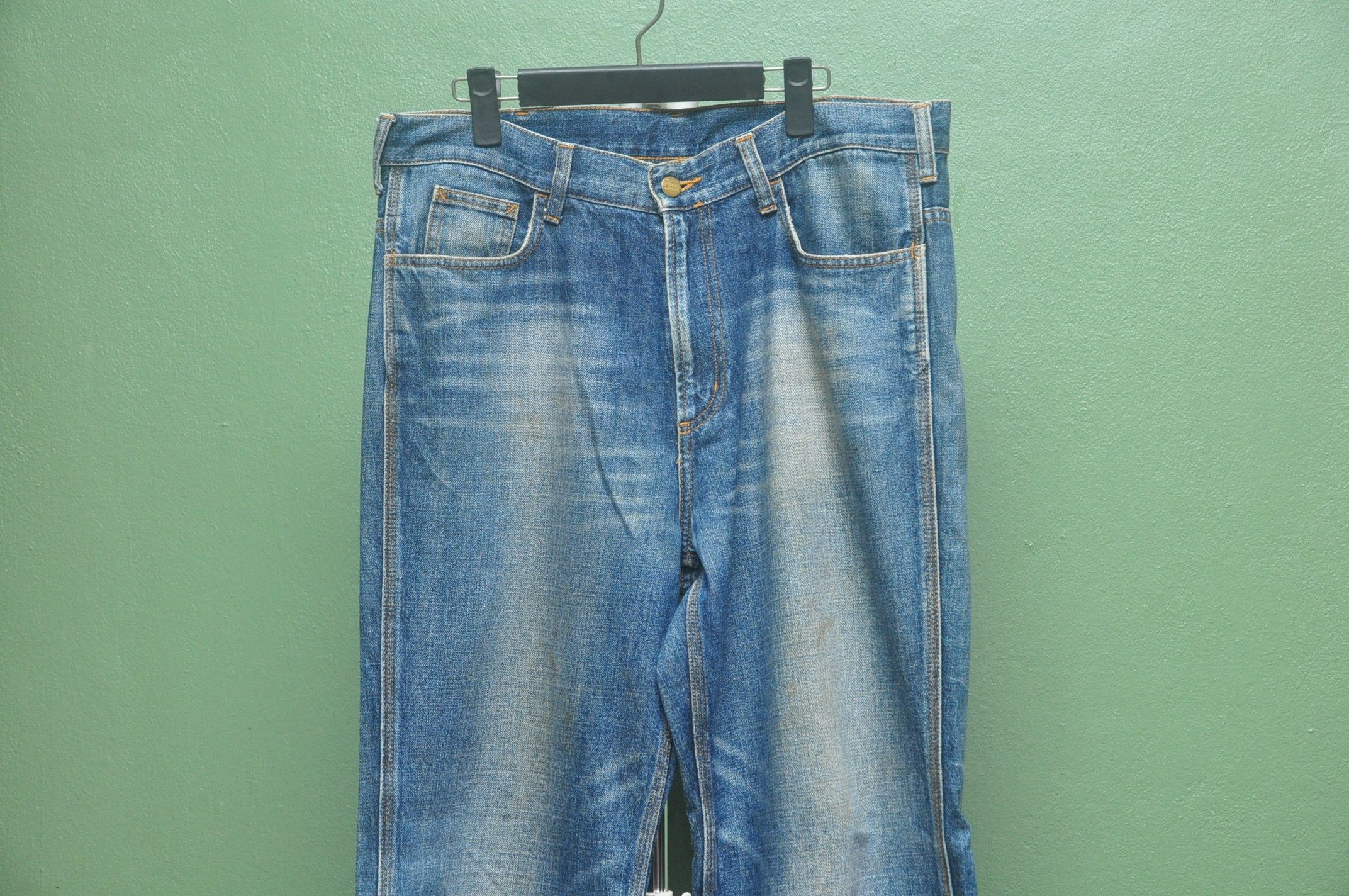 Carhartt × Designer × Japanese Brand Carhatt Denim Jeans / rap gift street hip hop Size US 36 / EU 52 - 3 Thumbnail