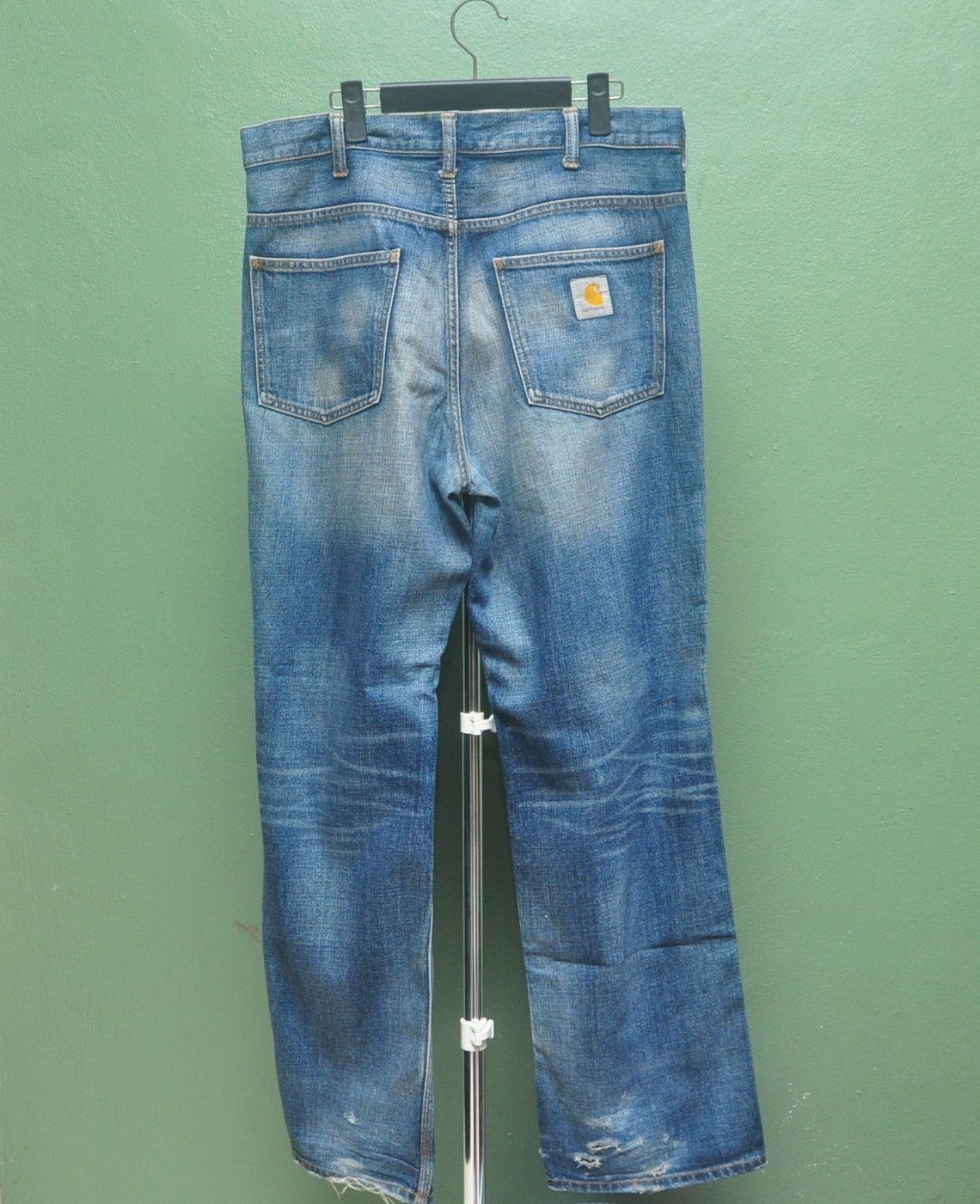 Carhartt × Designer × Japanese Brand Carhatt Denim Jeans / rap gift street hip hop Size US 36 / EU 52 - 2 Thumbnail