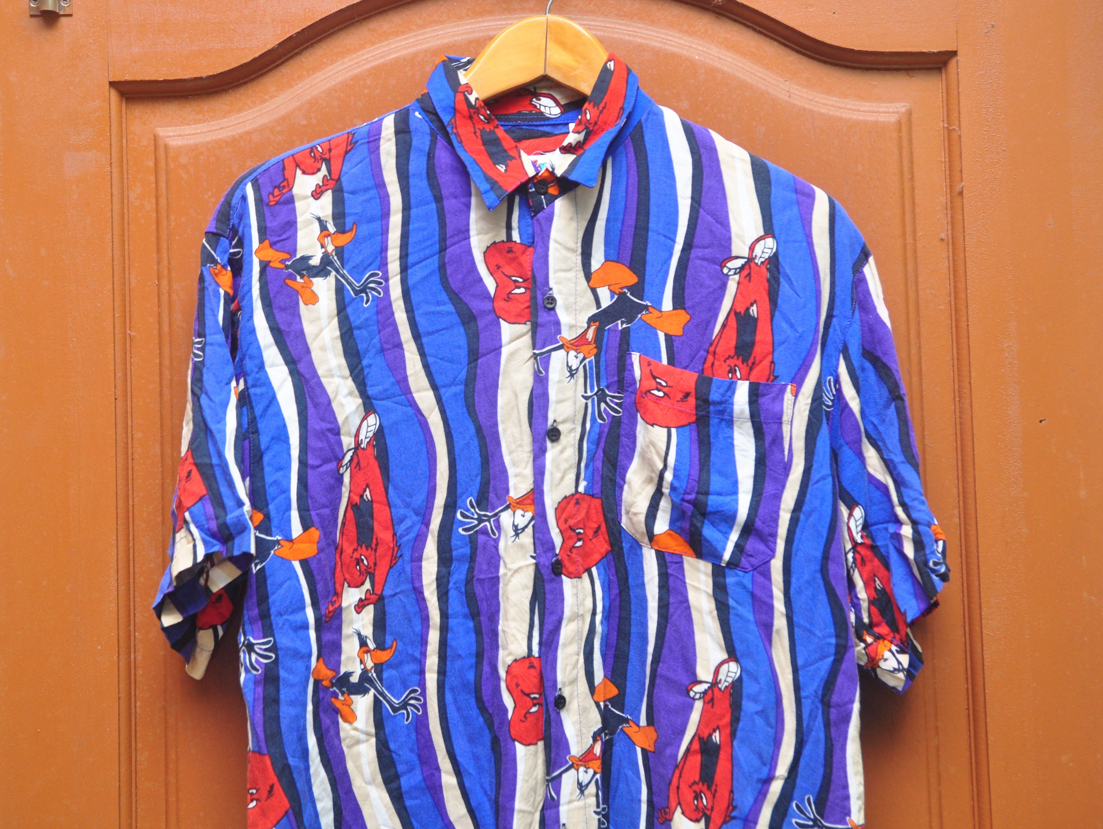 Cartoon Network × Japanese Brand × Vintage Vintage Looney Tones Full Print Rayon Shirt Japanese Style Size US XL / EU 56 / 4 - 3 Thumbnail