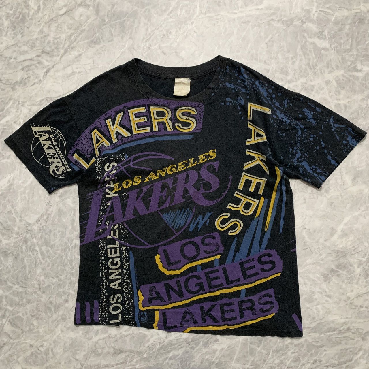 VTG 90s NBA Los Angeles Lakers ALL OVER PRINT AOP T-SHIRT