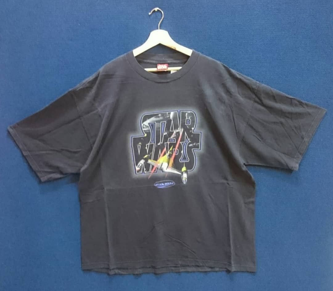 Star Wars × Vintage Vintage Star Wars Big Logo Shirt Size US XXL / EU 58 / 5 - 1 Thumbnail