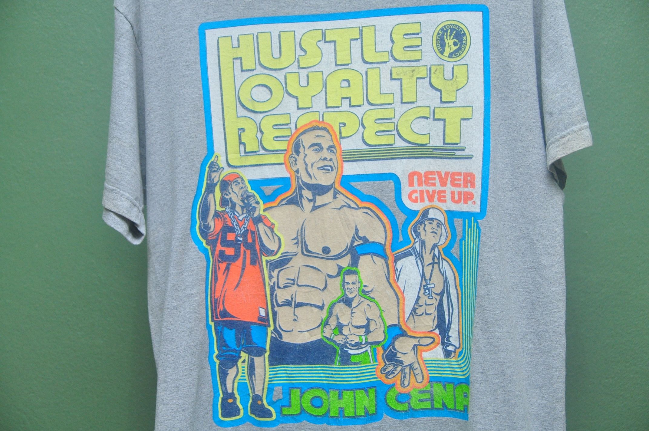 Vintage Vintage John Cena Hustle Loralty Respect Shirt Size US M / EU 48-50 / 2 - 3 Thumbnail