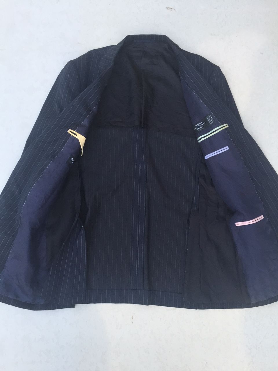 Paul Smith Paul Smith Navy Stripe Blazer Suit single breasted Size 38L - 8 Thumbnail
