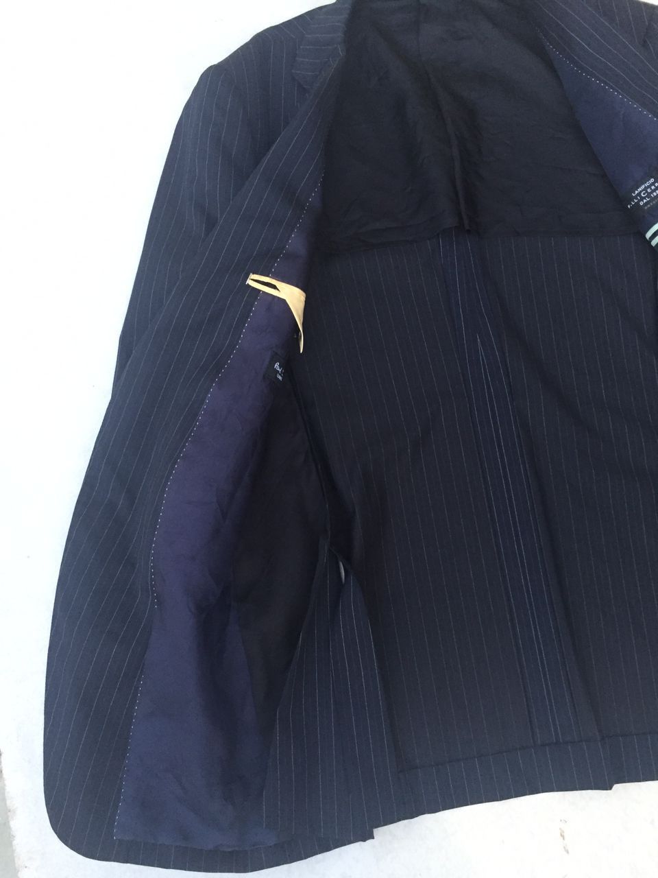 Paul Smith Paul Smith Navy Stripe Blazer Suit single breasted Size 38L - 10 Thumbnail