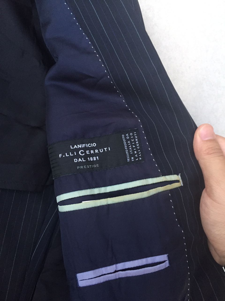 Paul Smith Paul Smith Navy Stripe Blazer Suit single breasted Size 38L - 12 Thumbnail