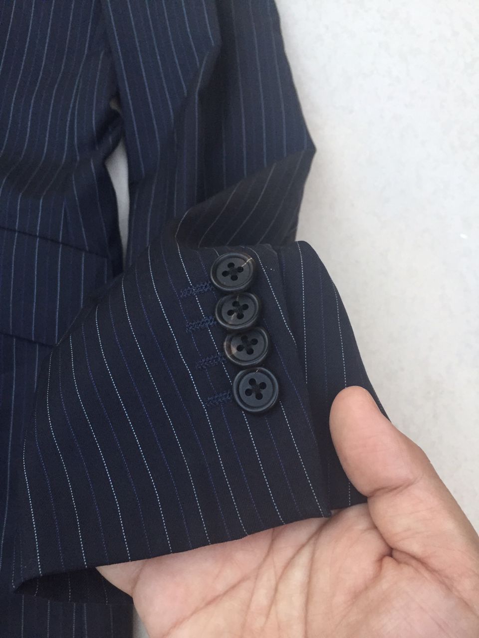 Paul Smith Paul Smith Navy Stripe Blazer Suit single breasted Size 38L - 6 Thumbnail
