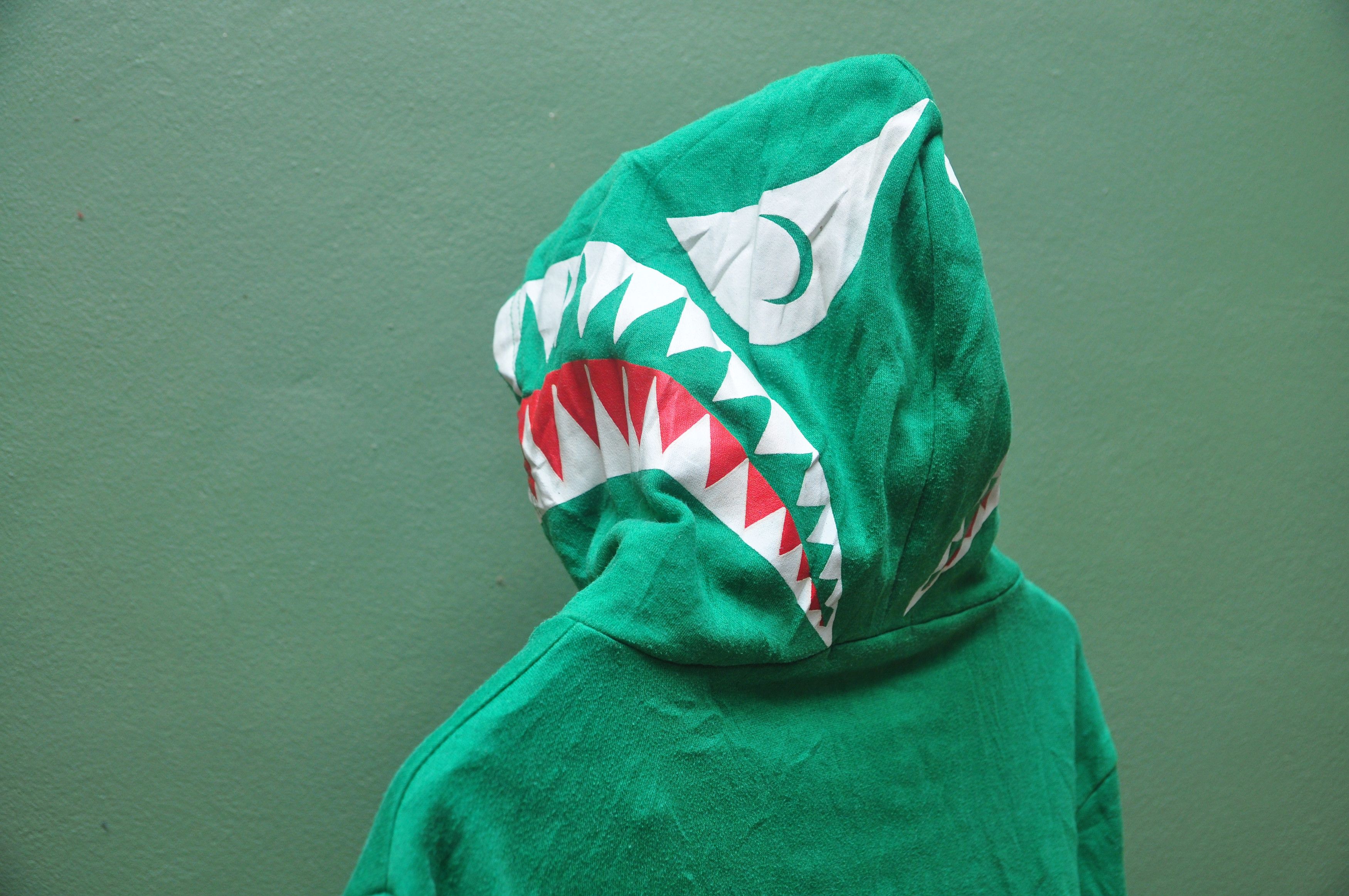 Designer × Japanese Brand Vintage Shark Head Green Sweatshirt Travis Scott Style Size US L / EU 52-54 / 3 - 3 Thumbnail