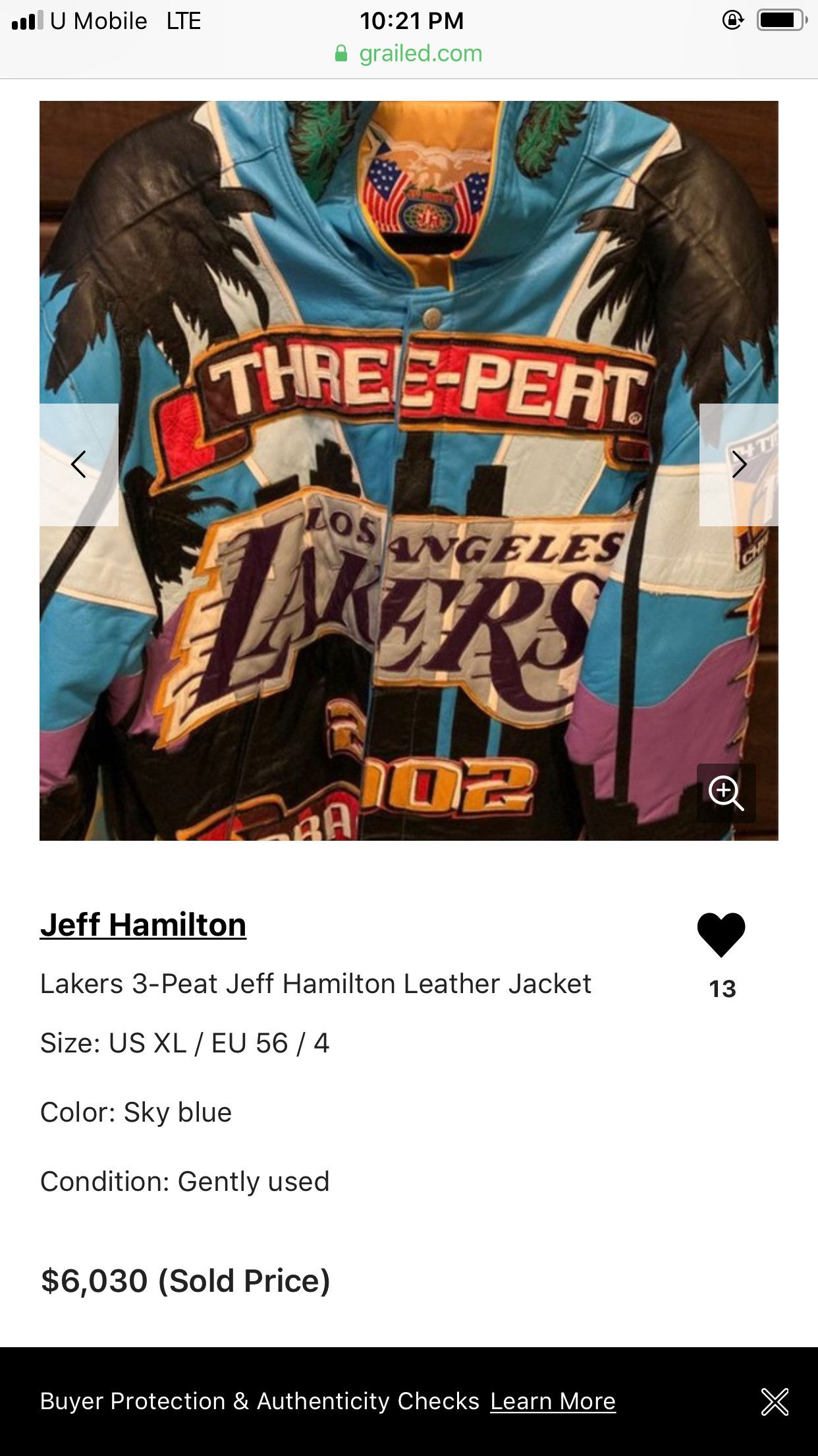 Jeff Hamilton × NBA Jeff Hamilton Players of the Century Limited Edition 2004 Size US XL / EU 56 / 4 - 8 Thumbnail