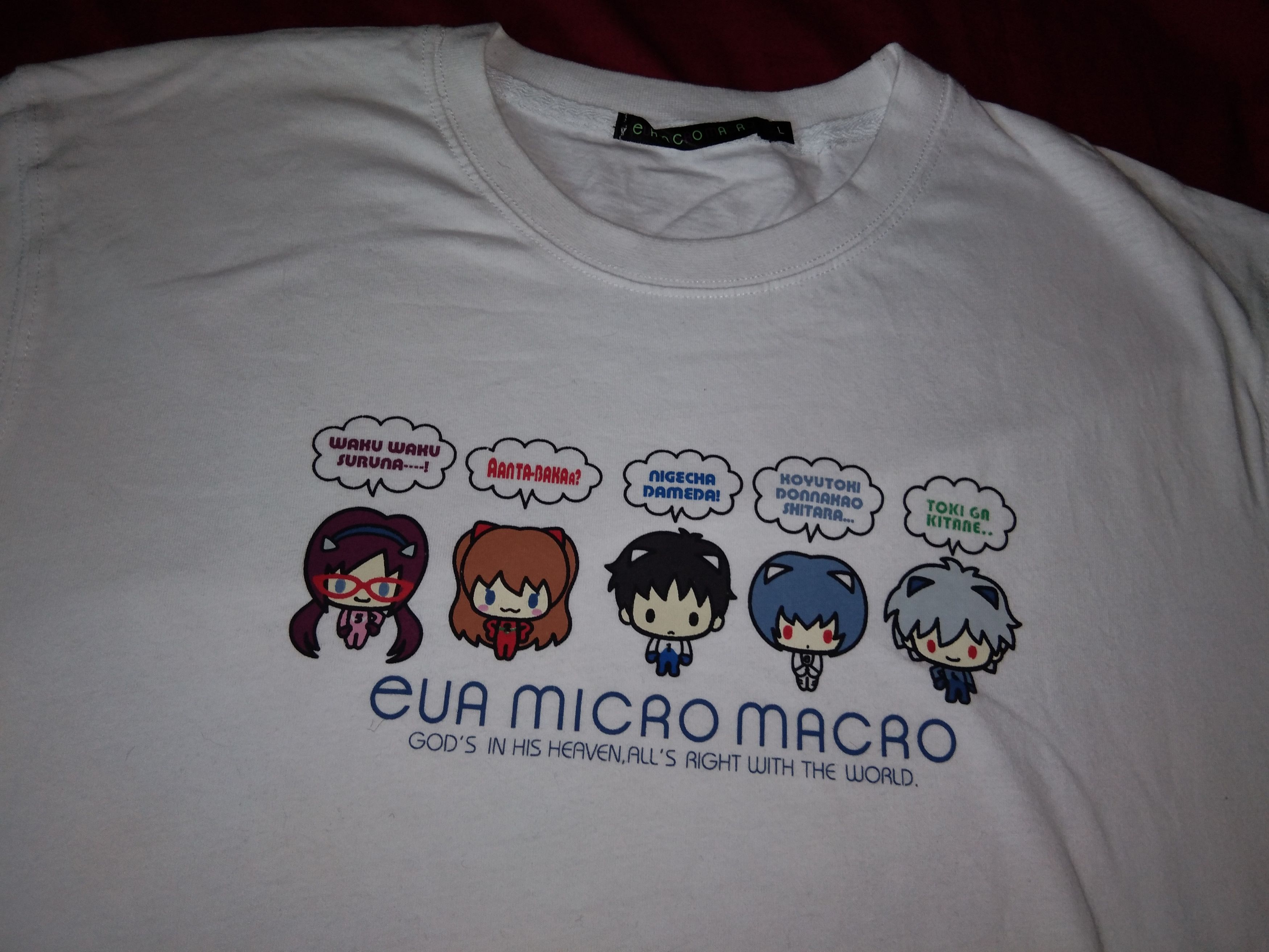 Japanese Brand Evangelion tshirt Cute Chibi anime Asuka Rei Shinji Size US L / EU 52-54 / 3 - 1 Thumbnail