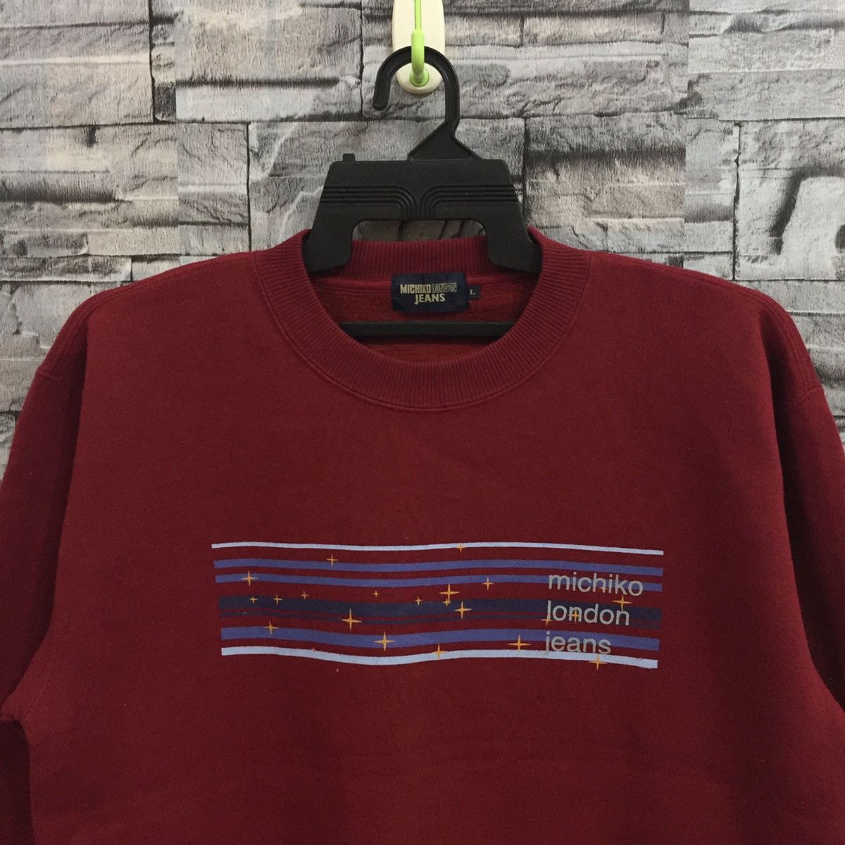 Japanese Brand Vintage MICHIKO LONDON JEANS sweatshirt striped size L Size US L / EU 52-54 / 3 - 2 Thumbnail