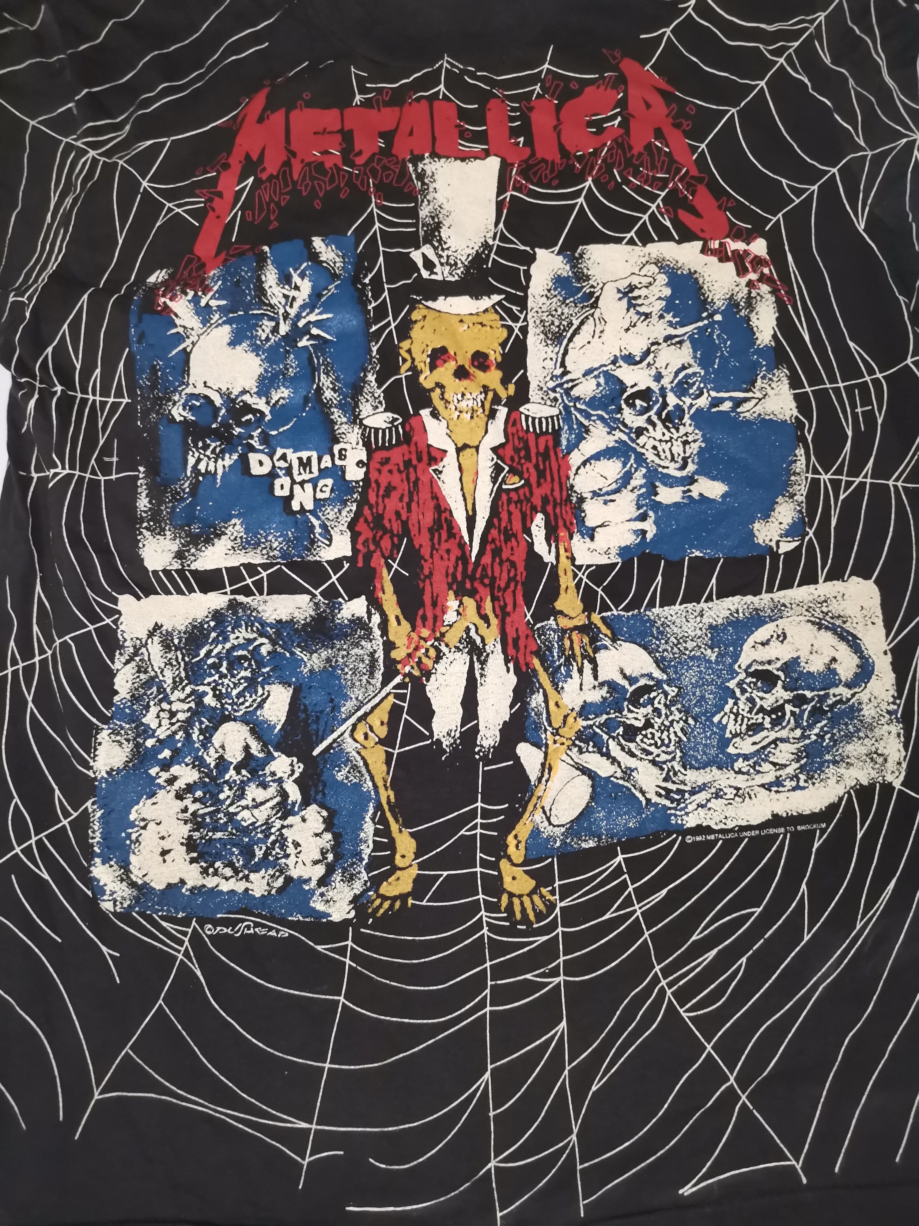 Vintage Vintage Metallica Bootleg ©️1992 Pushead Damage Inc Size US L / EU 52-54 / 3 - 3 Thumbnail