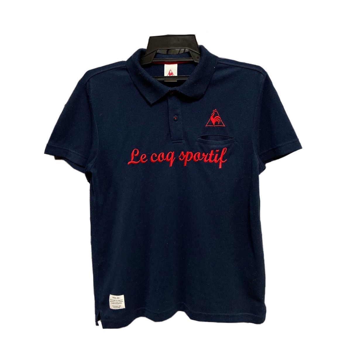 Le Coq Sportif Vintage Le coq Sportif polo emboidered spellout big design Size US M / EU 48-50 / 2 - 1 Thumbnail