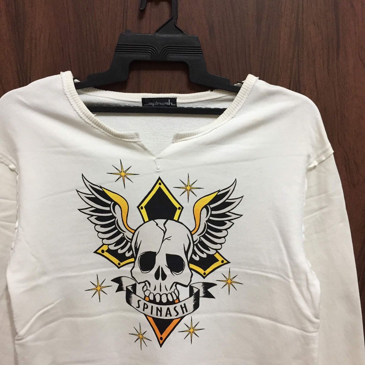 Japanese Brand Spinash sweatshirt big logo skull bones Size US M / EU 48-50 / 2 - 3 Thumbnail