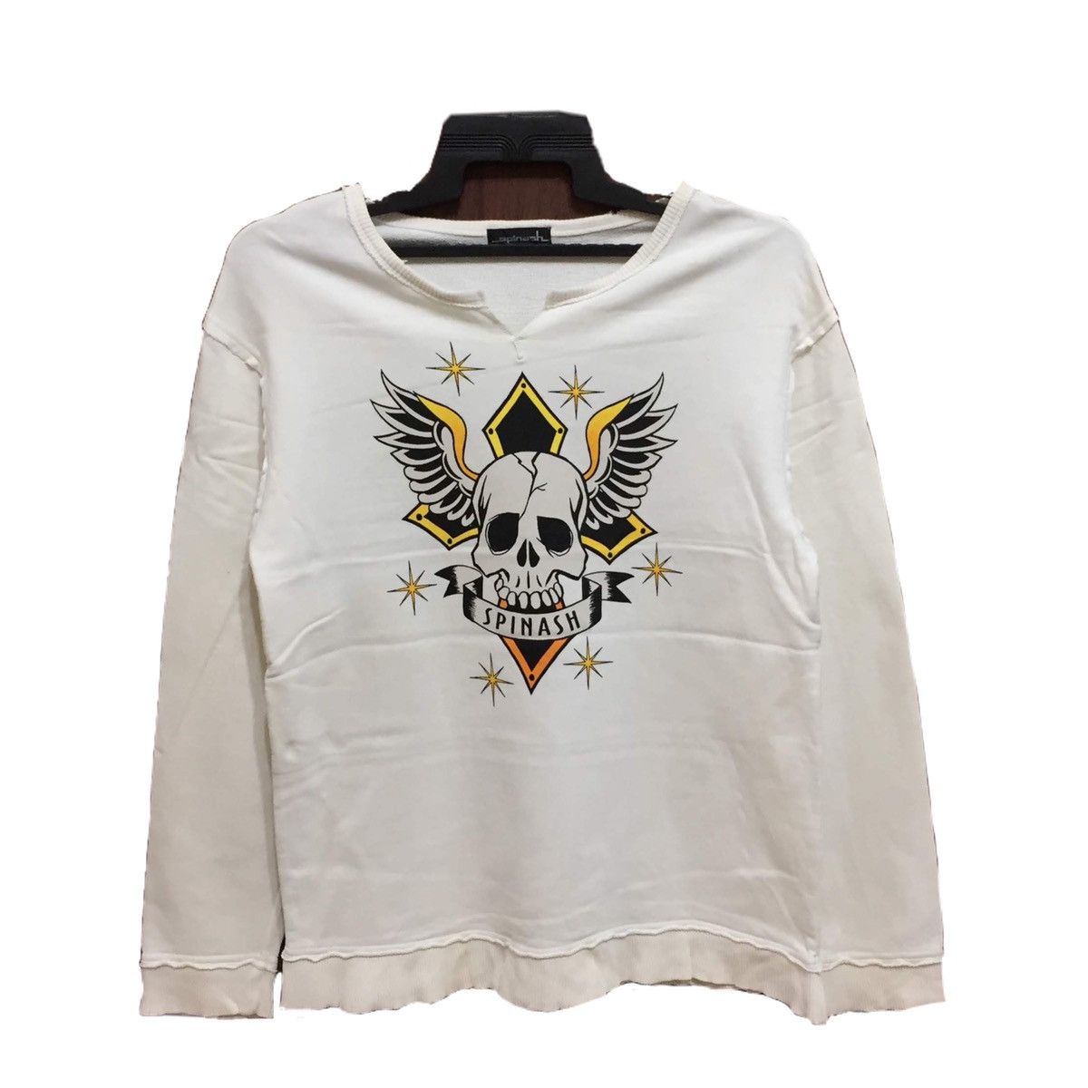 Japanese Brand Spinash sweatshirt big logo skull bones Size US M / EU 48-50 / 2 - 1 Thumbnail