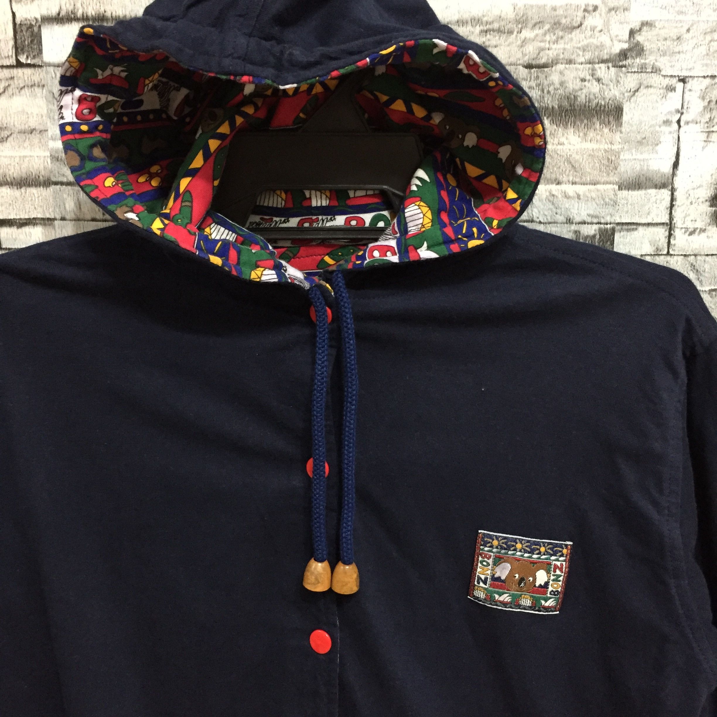 Vintage Vintage Bonzo hoodie sweatshirt big logo size S dark blue Size US S / EU 44-46 / 1 - 3 Thumbnail