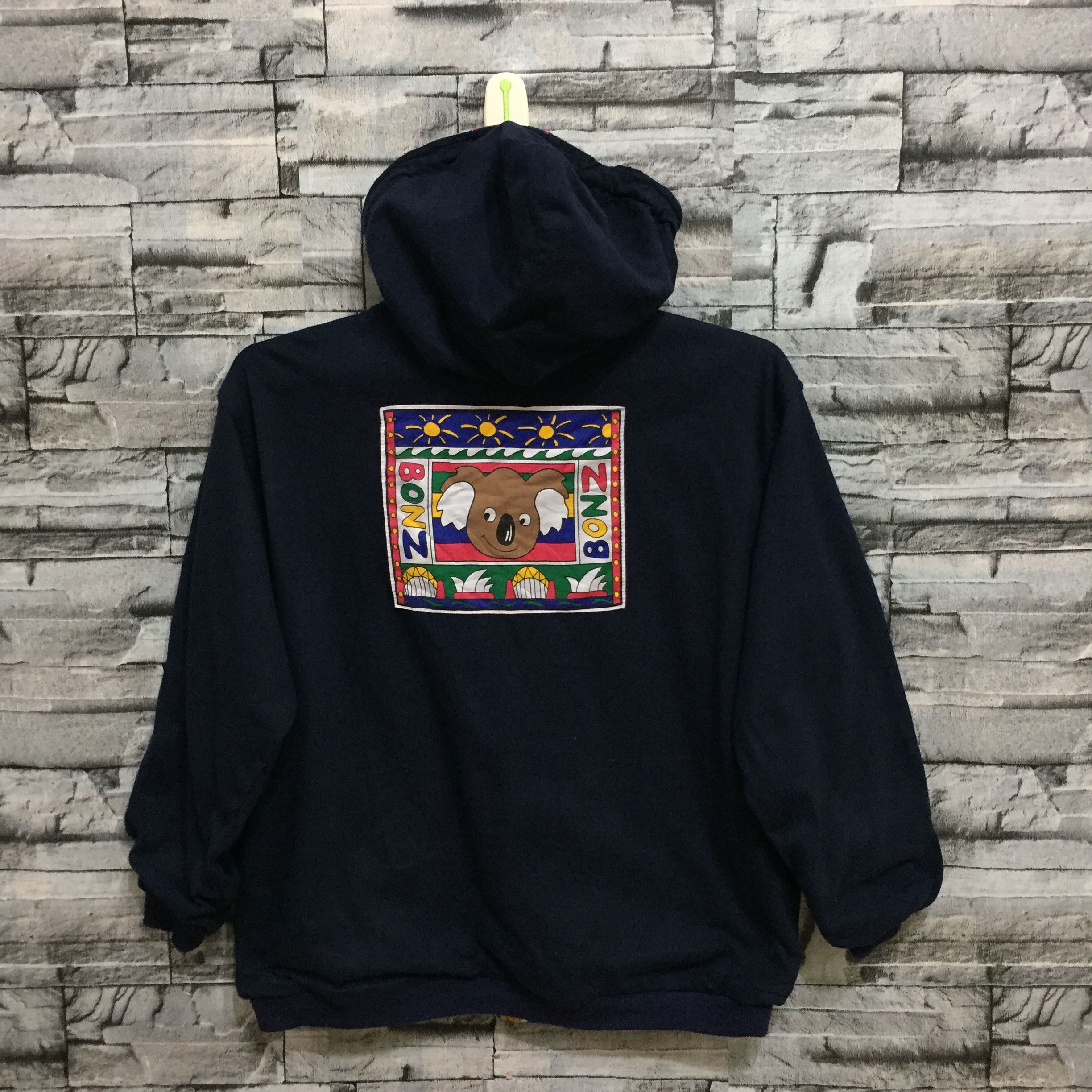 Vintage Vintage Bonzo hoodie sweatshirt big logo size S dark blue Size US S / EU 44-46 / 1 - 1 Thumbnail