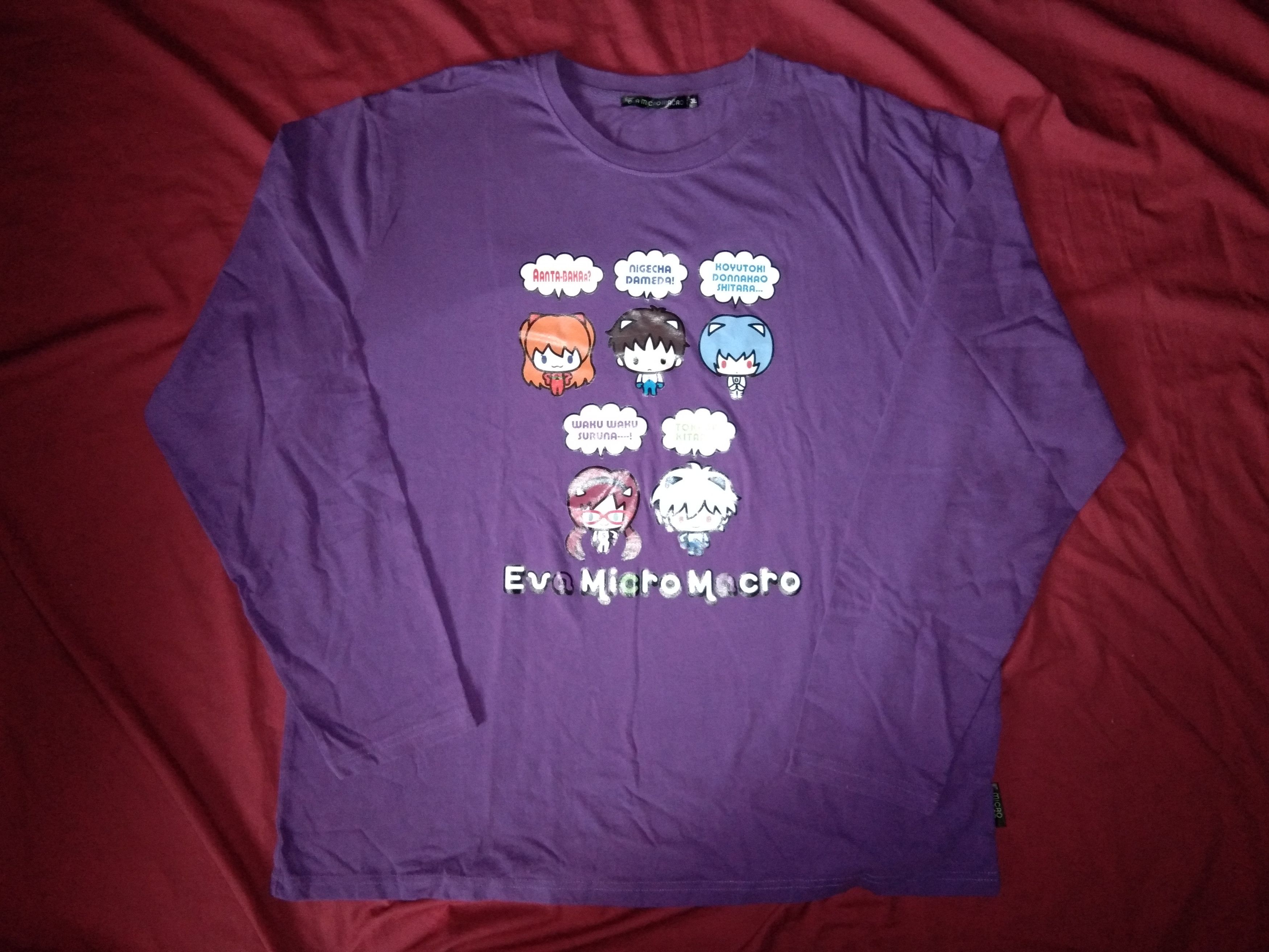 Japanese Brand Evangelion tshirt Cute Chibi anime Asuka Rei Shinji Size US XL / EU 56 / 4 - 2 Thumbnail