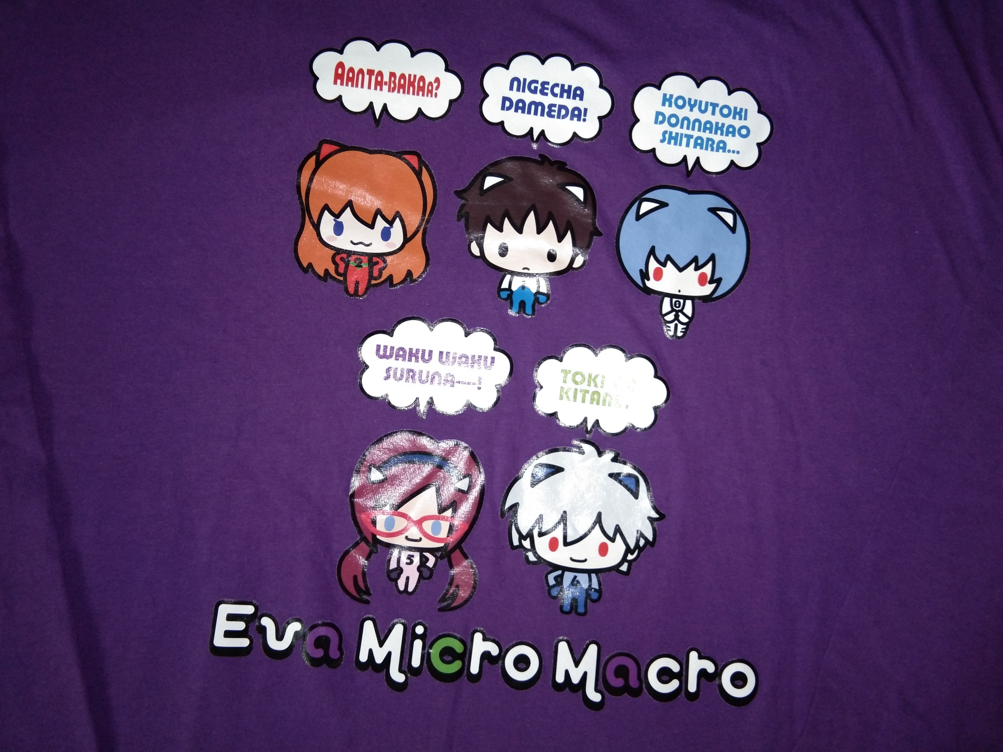 Japanese Brand Evangelion tshirt Cute Chibi anime Asuka Rei Shinji Size US XL / EU 56 / 4 - 1 Thumbnail