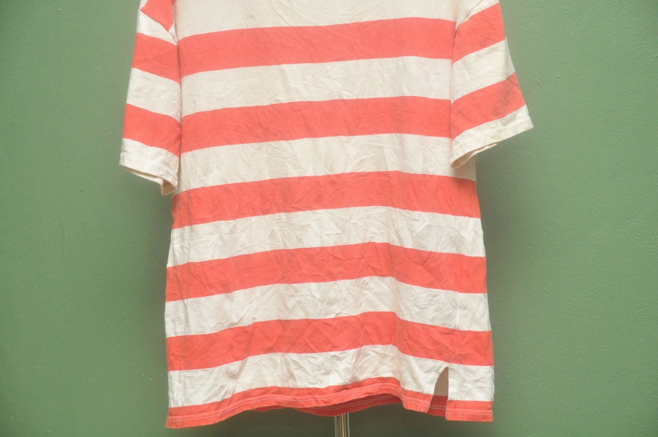 Designer × Japanese Brand Vintage Peanut Stripes White Orange Colour Large Shirt Size US L / EU 52-54 / 3 - 4 Thumbnail
