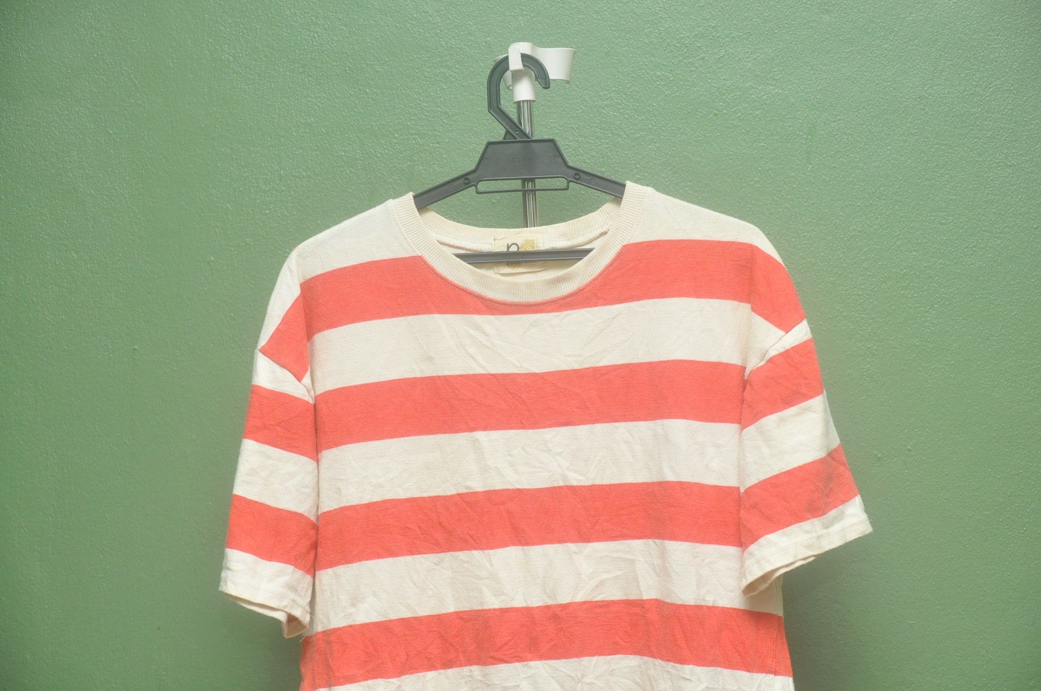 Designer × Japanese Brand Vintage Peanut Stripes White Orange Colour Large Shirt Size US L / EU 52-54 / 3 - 3 Thumbnail