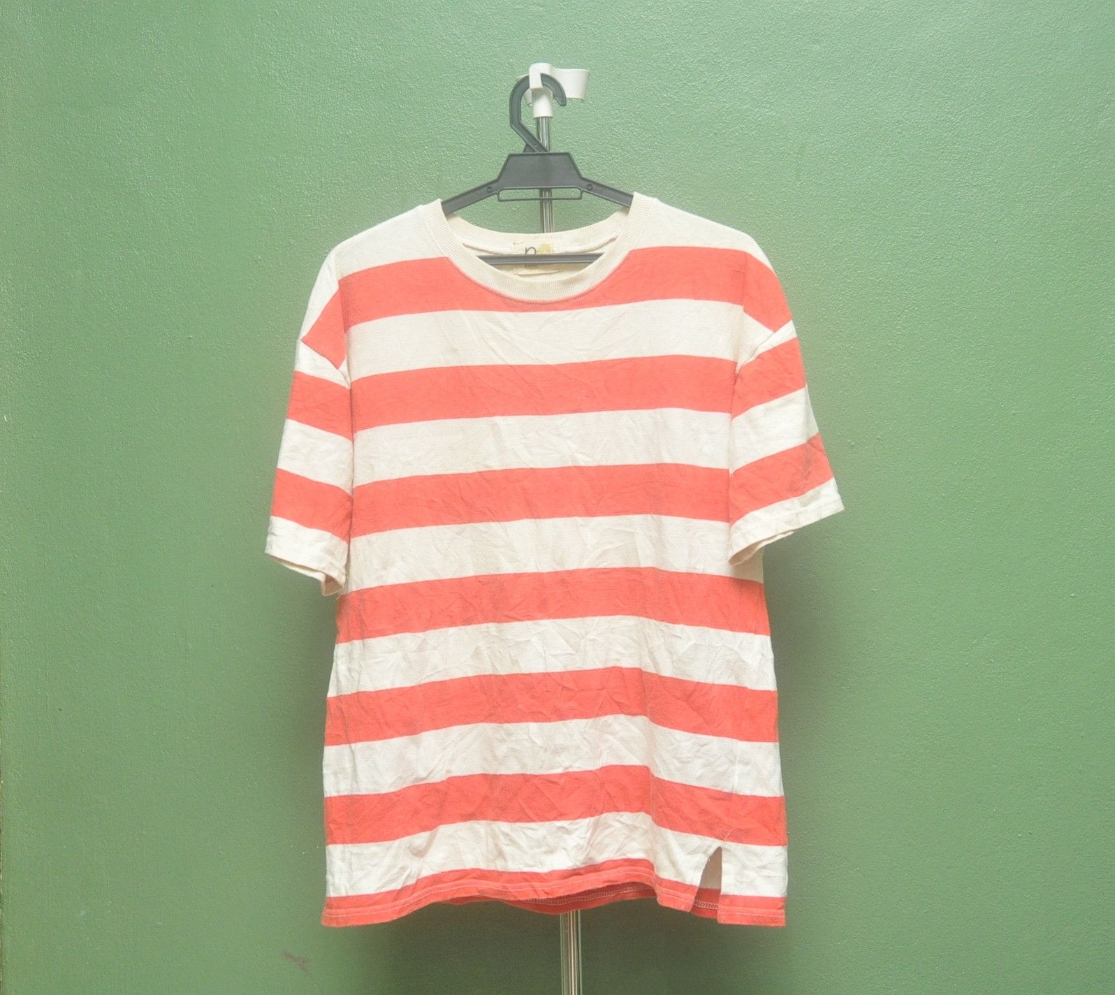 Designer × Japanese Brand Vintage Peanut Stripes White Orange Colour Large Shirt Size US L / EU 52-54 / 3 - 1 Thumbnail