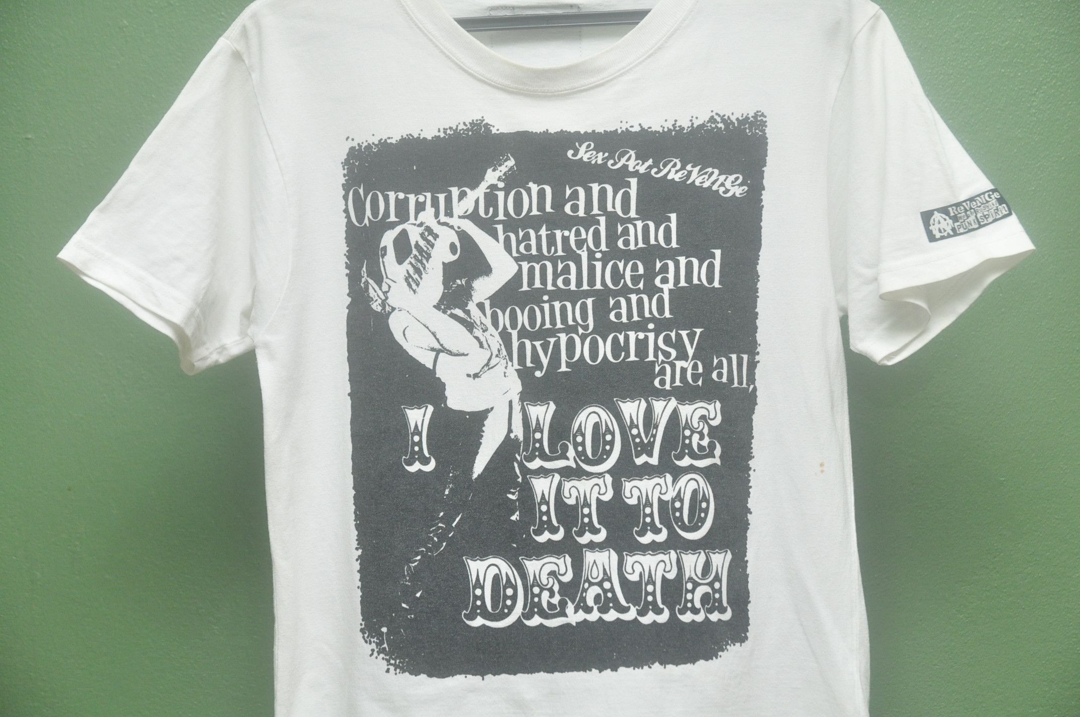 Japanese Brand × Vintage Vintage Sex Pot Revenge Punk Spirit Roadside White Shirt Size US M / EU 48-50 / 2 - 2 Thumbnail