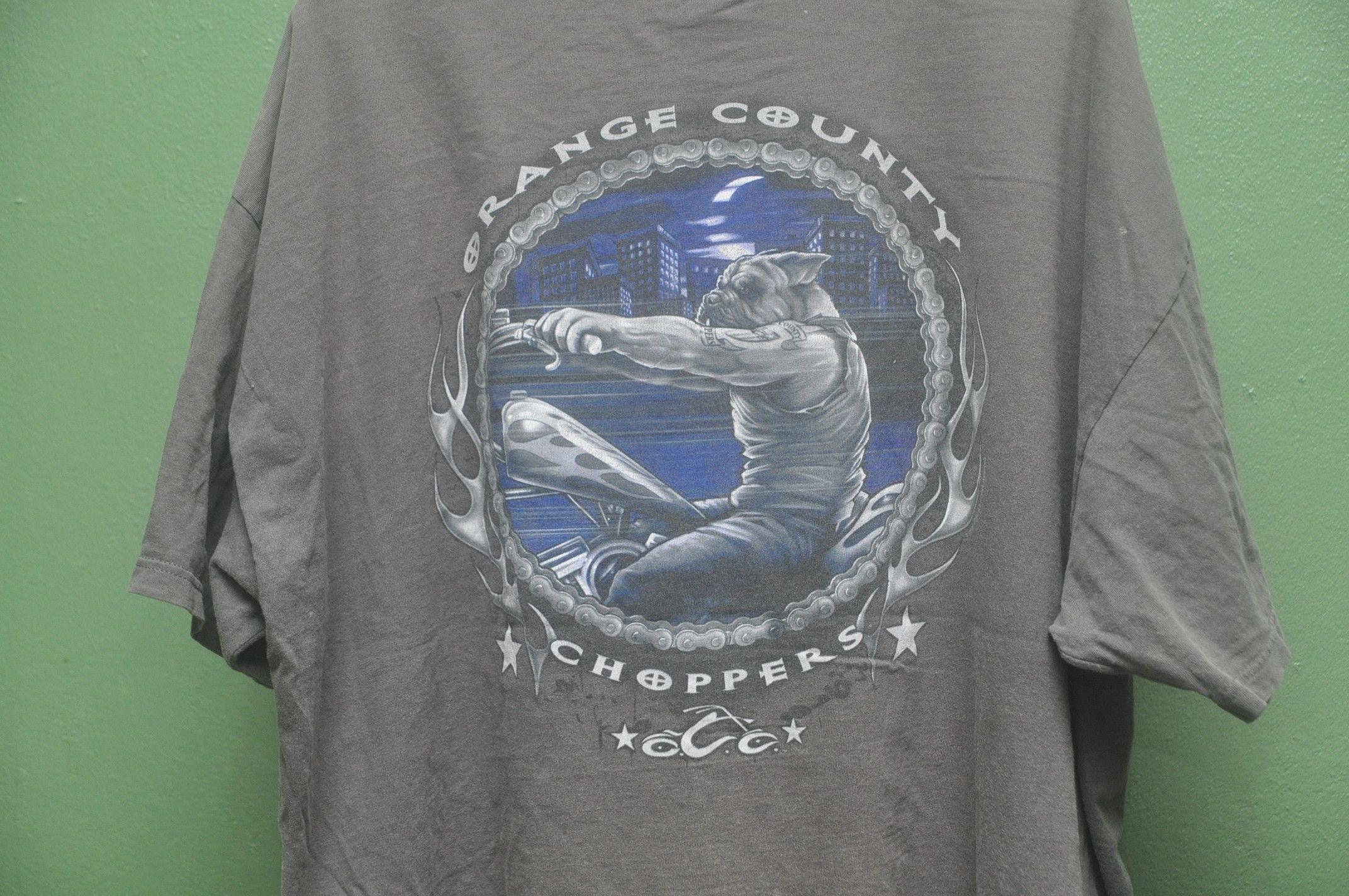 Indian Motorcycle × Japanese Brand Oerange Country Choppers Bulldog Racing Motorcycles Shirt Size US XXL / EU 58 / 5 - 3 Thumbnail