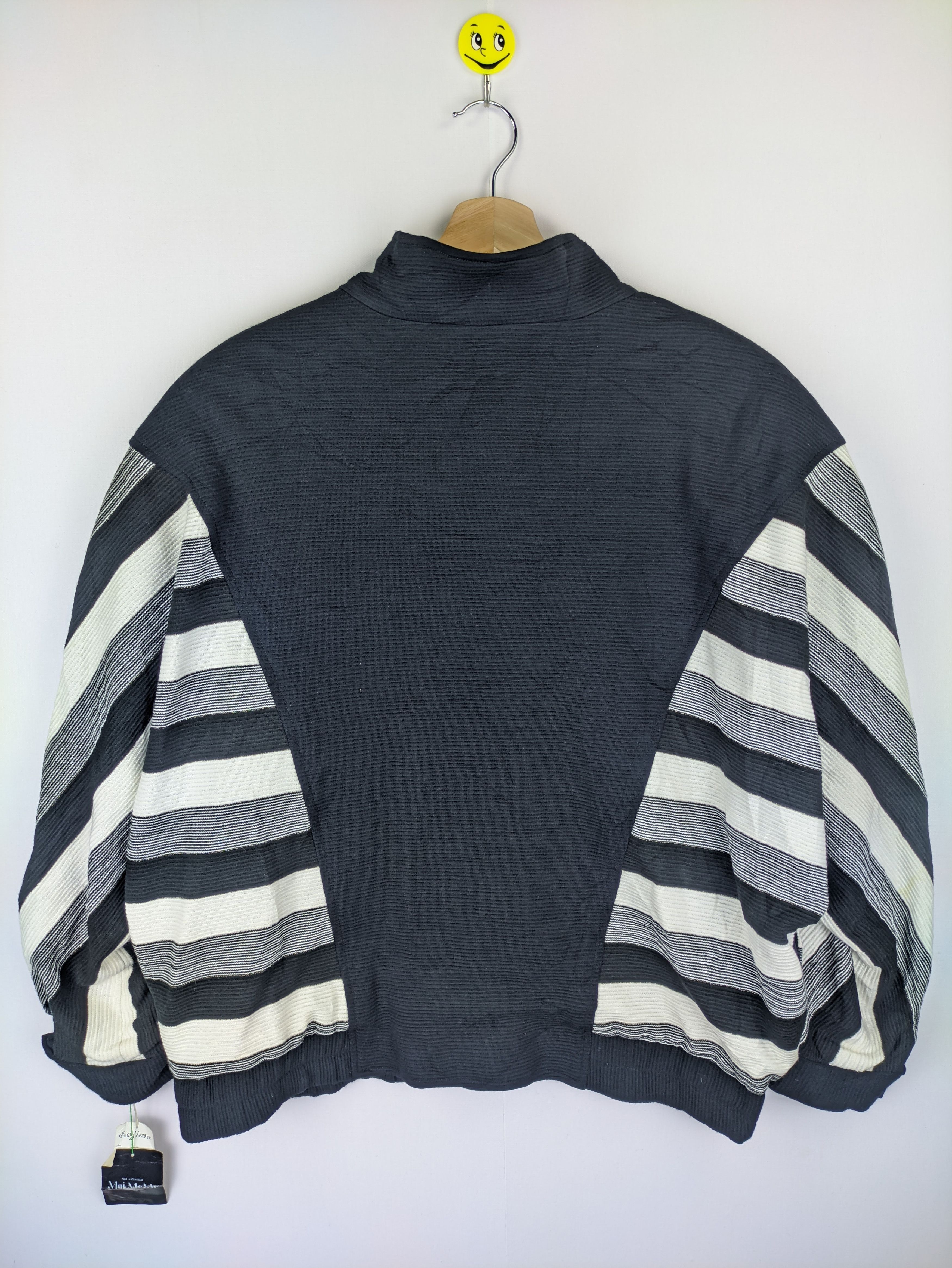 Japanese Brand Steals🔥Vintage Jacket Oversized Striped by Moi Meme Size L / US 10 / IT 46 - 2 Thumbnail