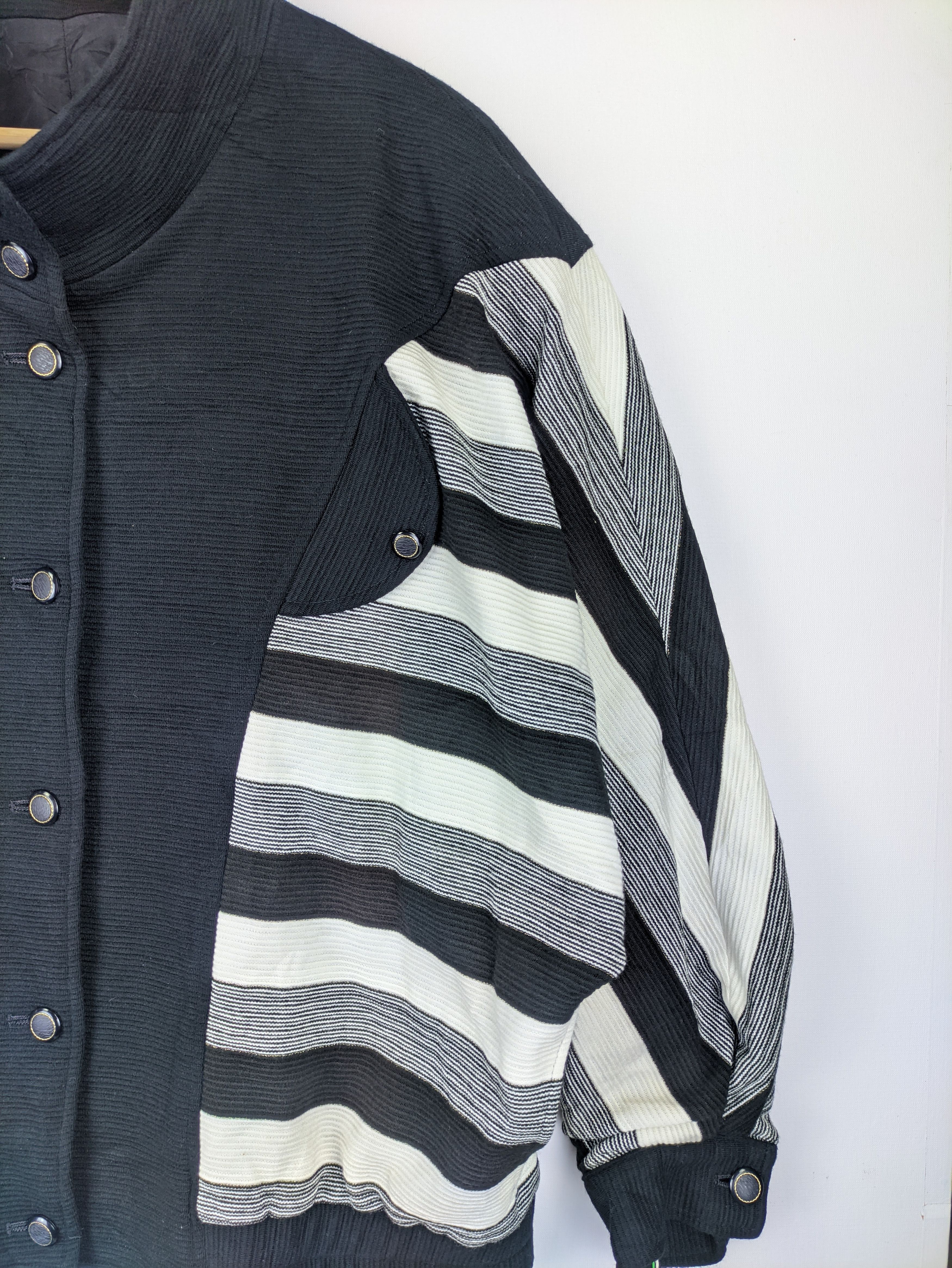 Japanese Brand Steals🔥Vintage Jacket Oversized Striped by Moi Meme Size L / US 10 / IT 46 - 6 Thumbnail