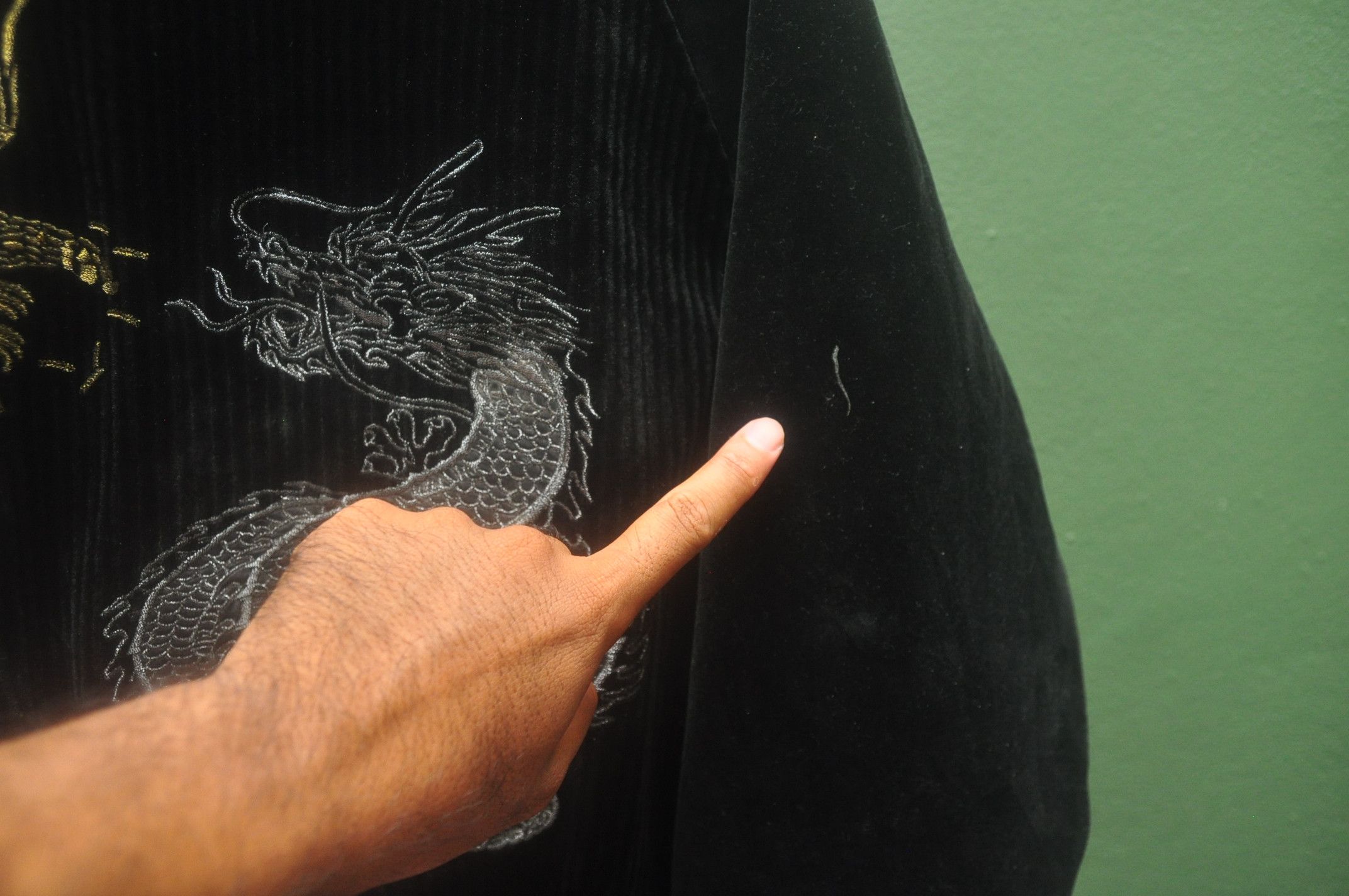 Japanese Brand × Vintage Vintage Sukajan Eagle Fight Dragon Black Colour Yakuza Size US L / EU 52-54 / 3 - 9 Thumbnail