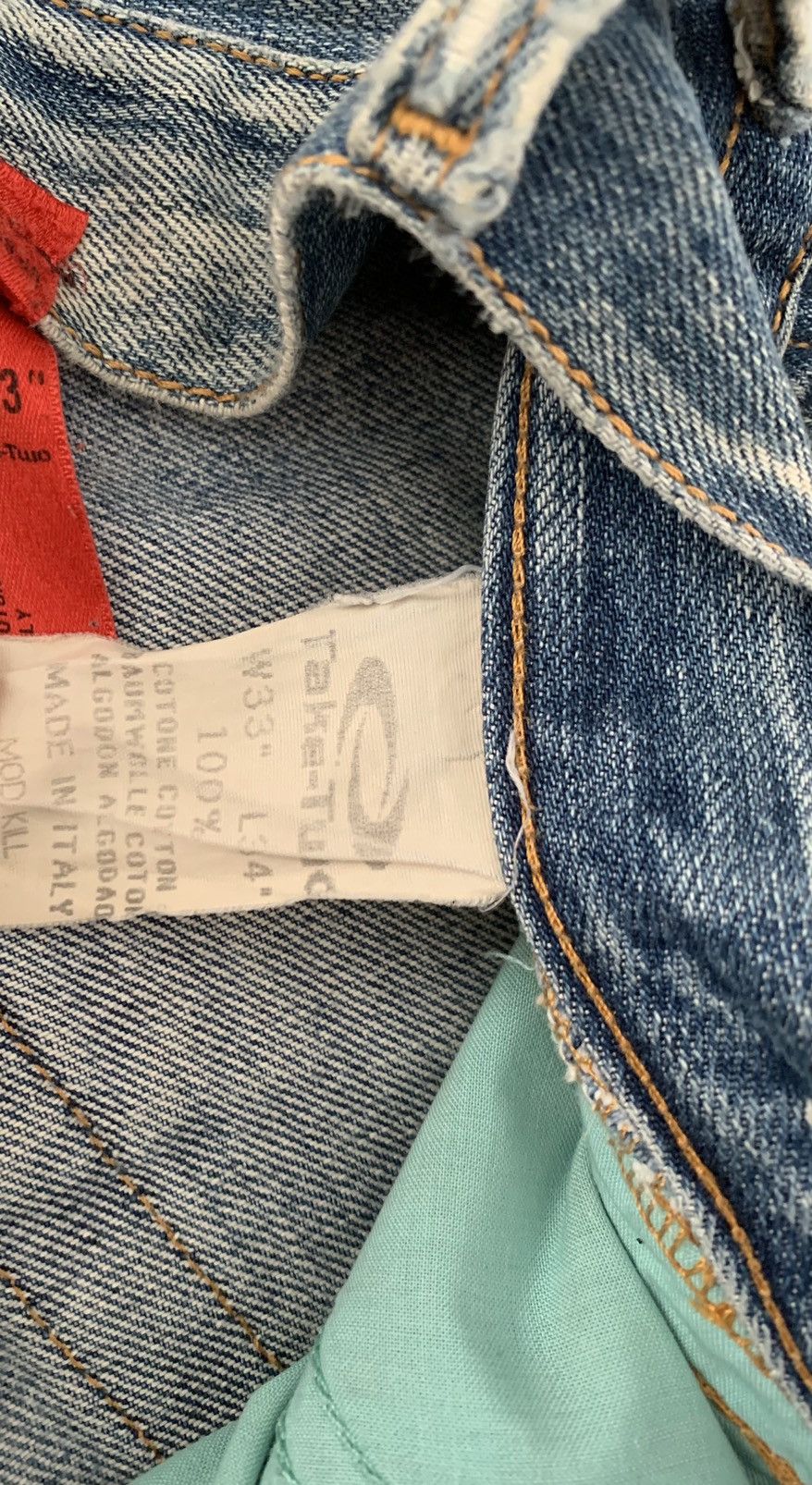 Vintage Vintage TAKE TWO Denim Jeans, Made In Italy Size US 33 - 8 Thumbnail
