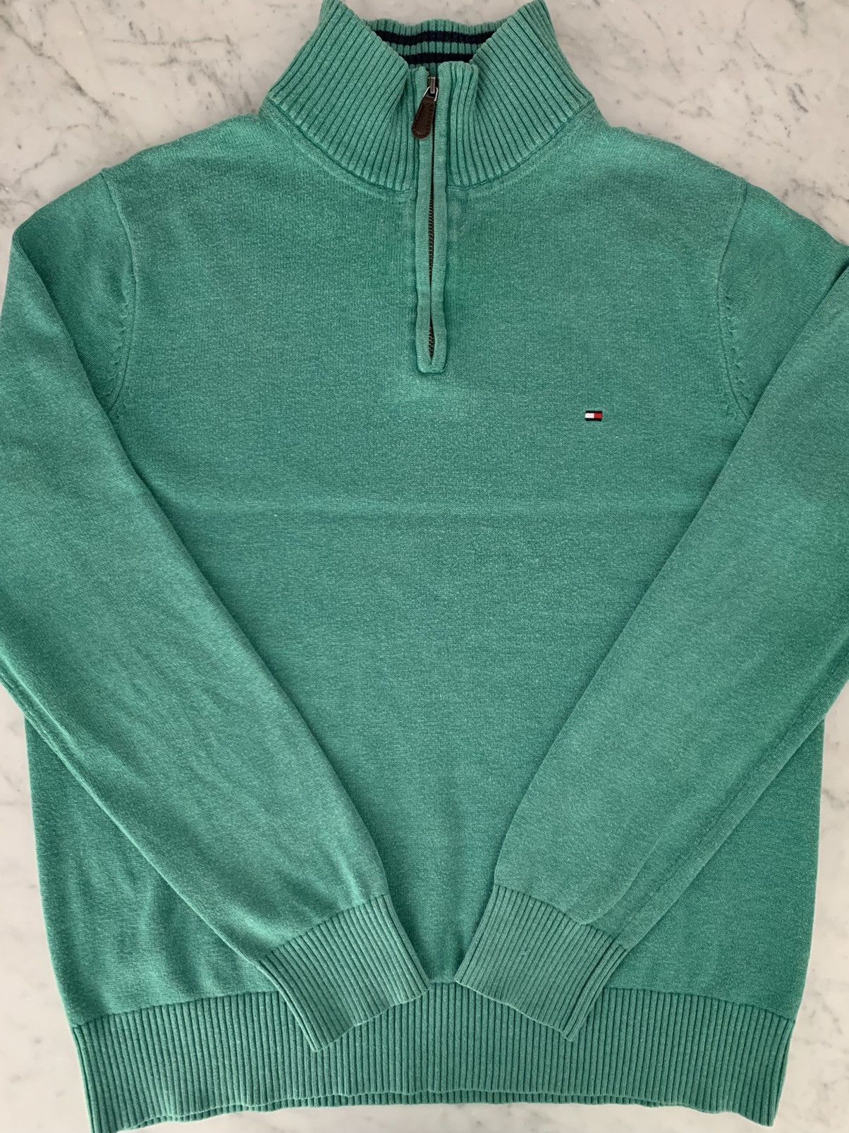 Tommy Hilfiger TOMMY HILFIGER QUARTER ZIP UP SWEATER Size US L / EU 52-54 / 3 - 2 Thumbnail