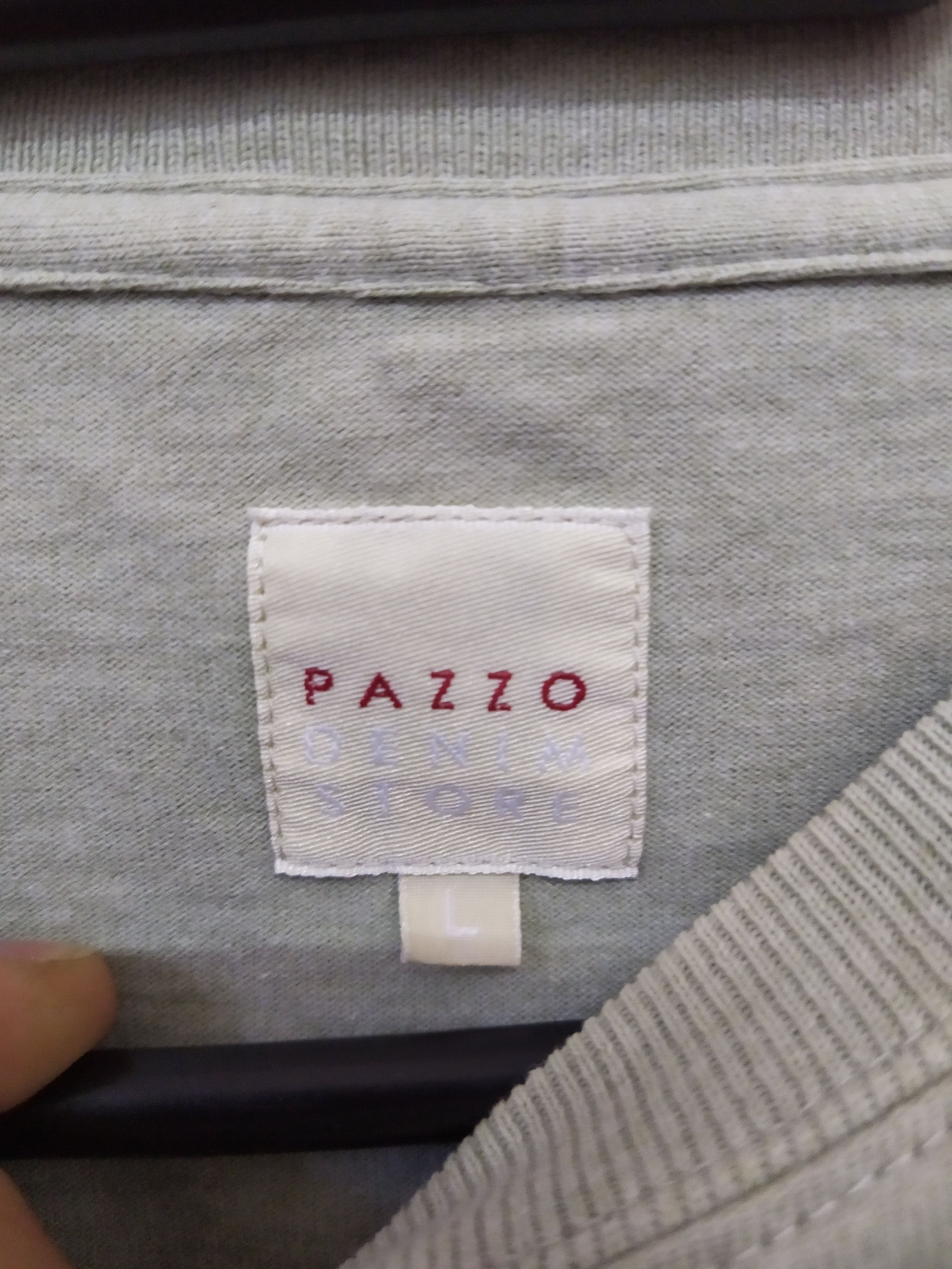 Japanese Brand PAZZO DENIM STORE SHIRT BIG LOGO (B898) Size US L / EU 52-54 / 3 - 4 Thumbnail