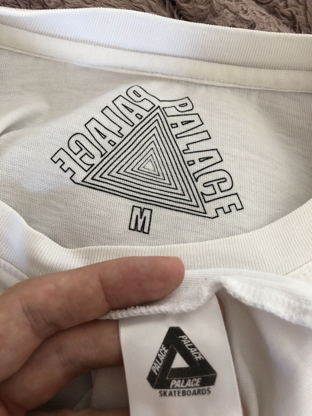 Palace Red Blue on White Tri-Ferg LONGSLEEVE Size US M / EU 48-50 / 2 - 5 Thumbnail