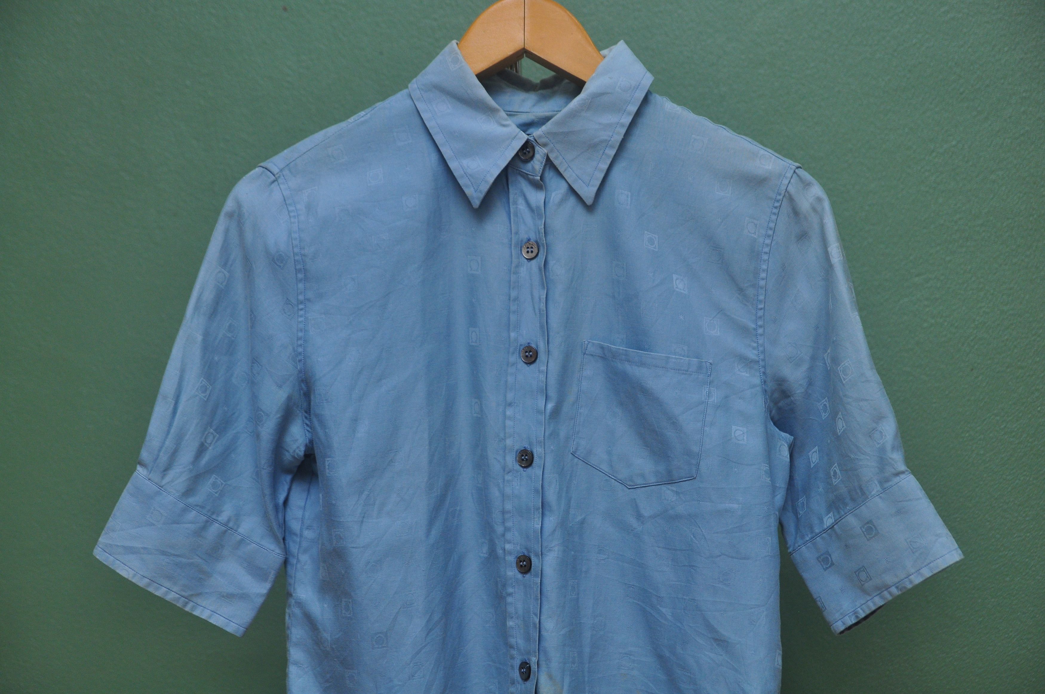 Salvatore Ferragamo × Vintage Salvatore Ferragamo Made In Italy Button Up Shirt Size M / US 6-8 / IT 42-44 - 3 Thumbnail