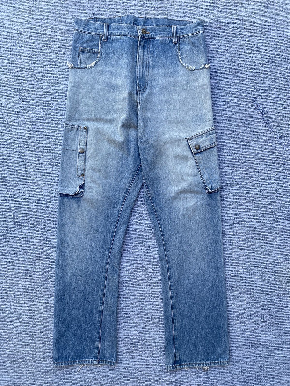 Japanese Brand blue cargo denim Size US 30 / EU 46 - 1 Thumbnail