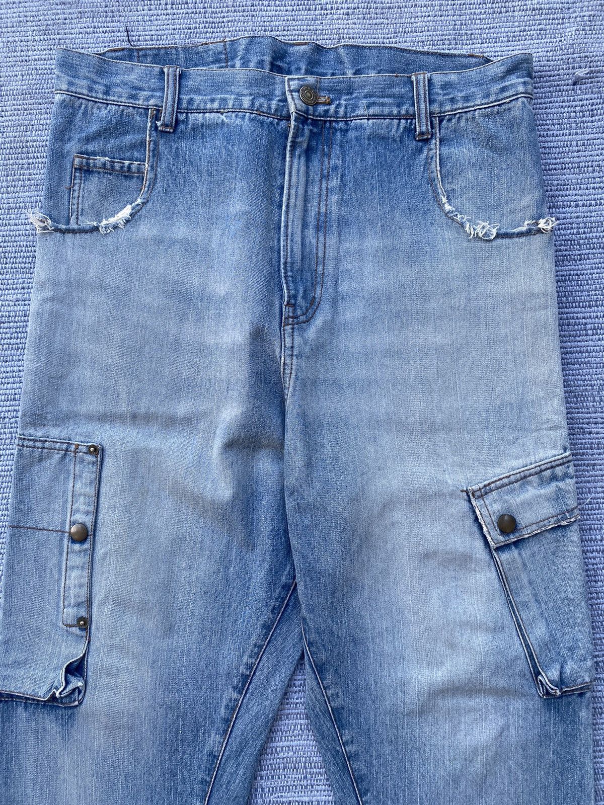 Japanese Brand blue cargo denim Size US 30 / EU 46 - 2 Thumbnail