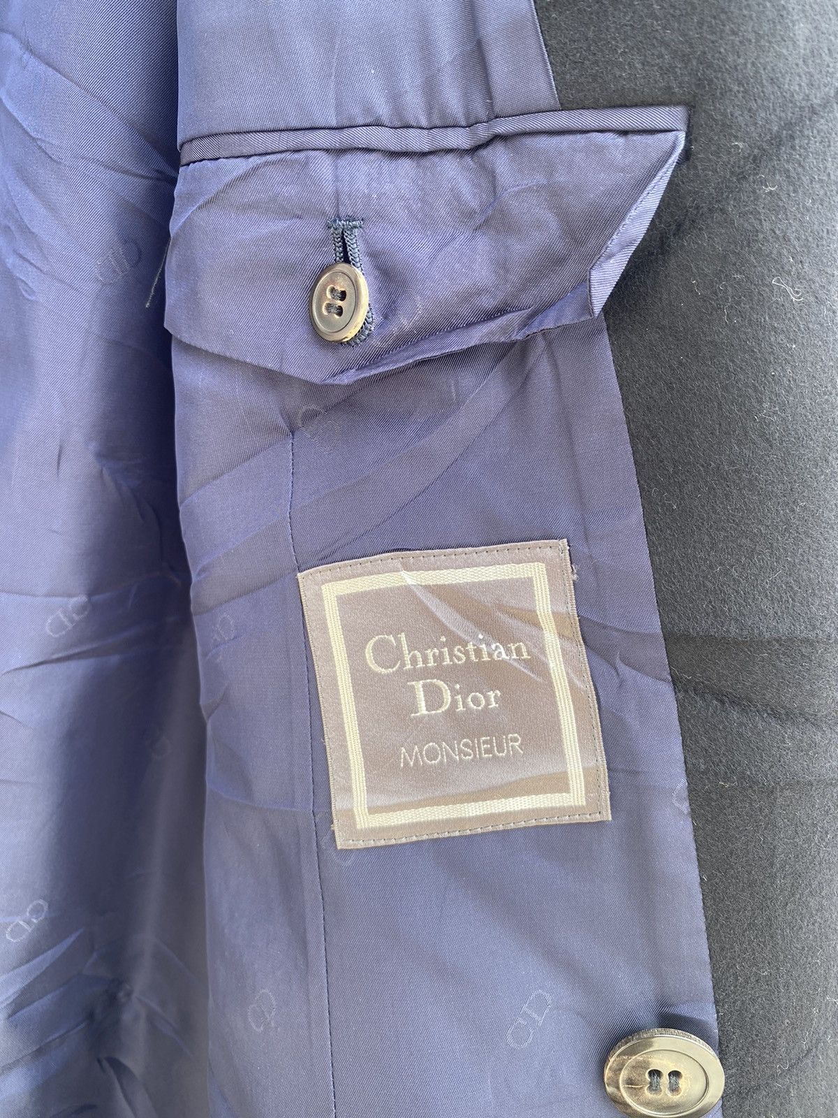 Christian Dior Monsieur Vtg 90s Christian Dior wool overcoat double breasted Size US L / EU 52-54 / 3 - 4 Thumbnail