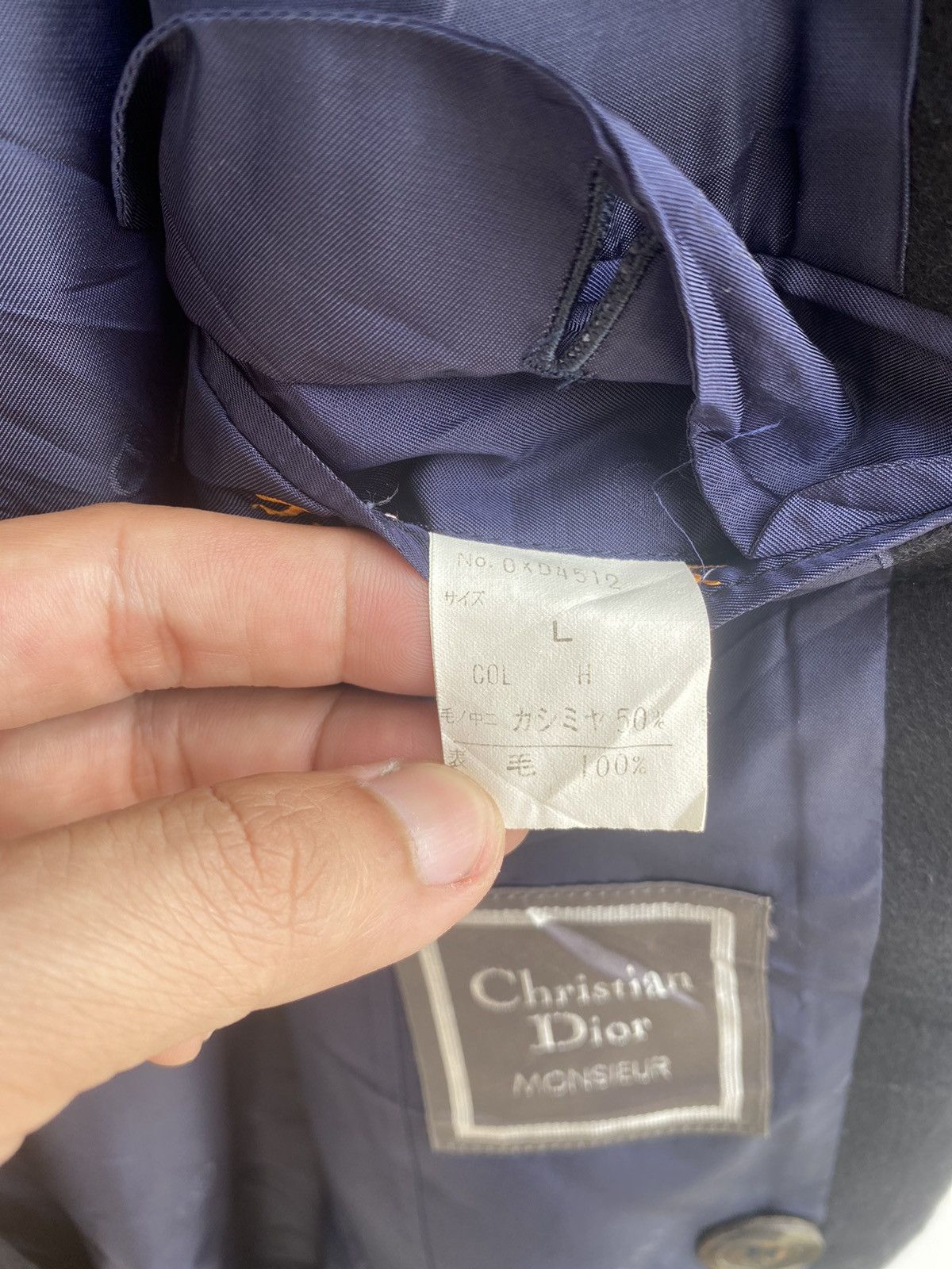 Christian Dior Monsieur Vtg 90s Christian Dior wool overcoat double breasted Size US L / EU 52-54 / 3 - 5 Thumbnail