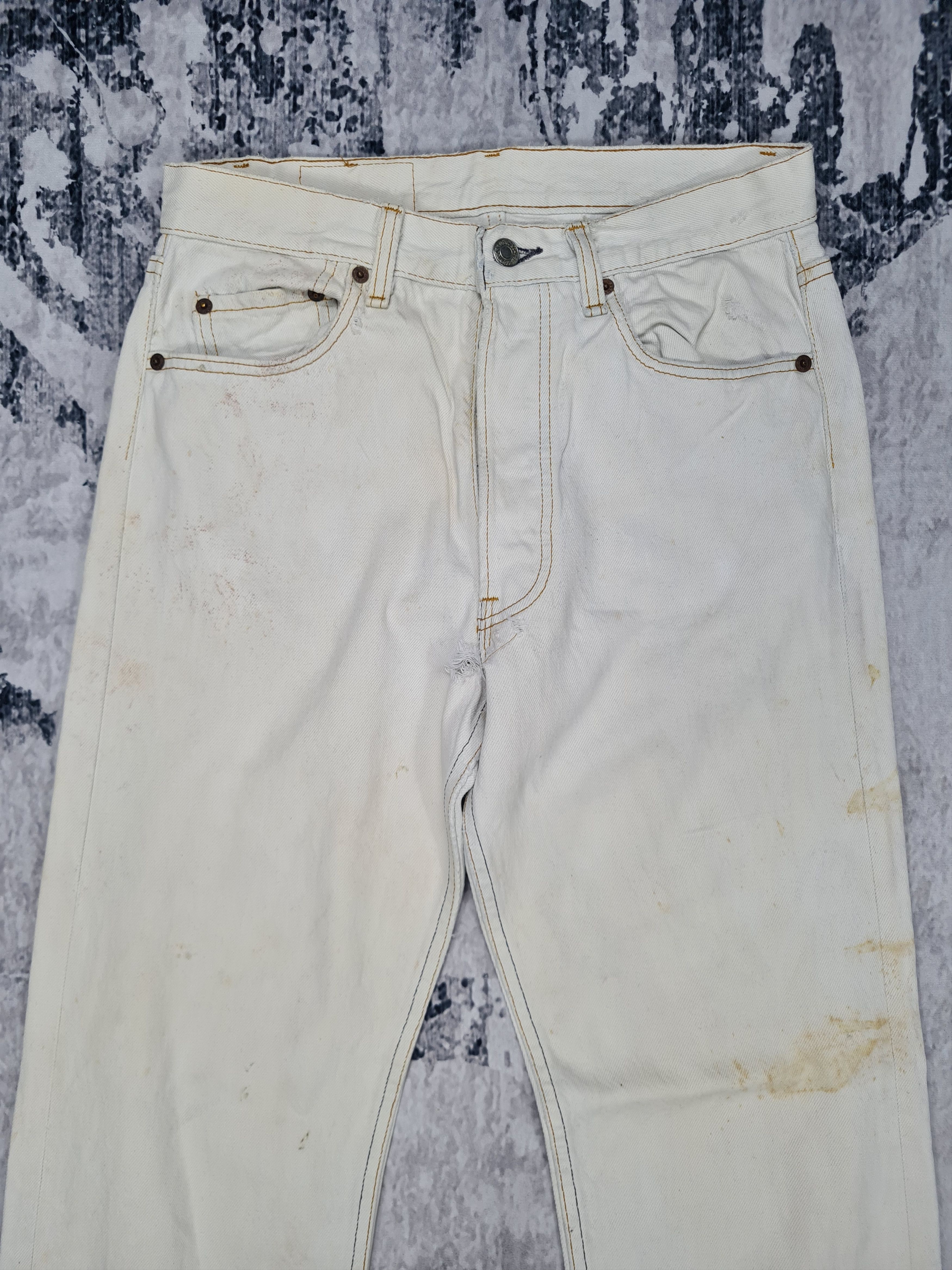 Vtg LEVIS 501 Faded Distressed Rusty Size 29X30 Jeans L0244
