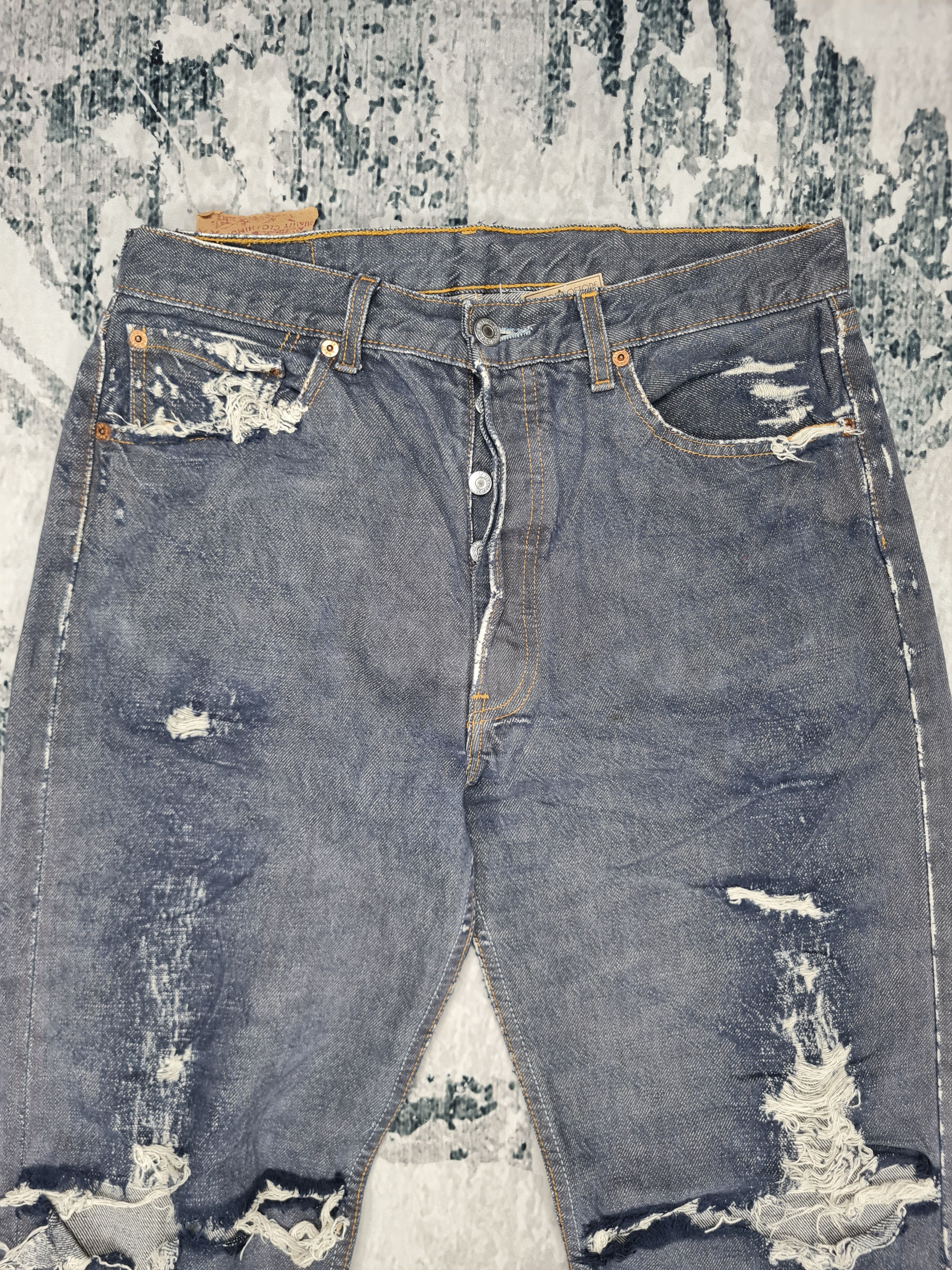 If Six Was Nine LEVIS 501 Faded Distressed Dark Blue Size 32X31 Jeans L0195 Size US 32 / EU 48 - 5 Thumbnail