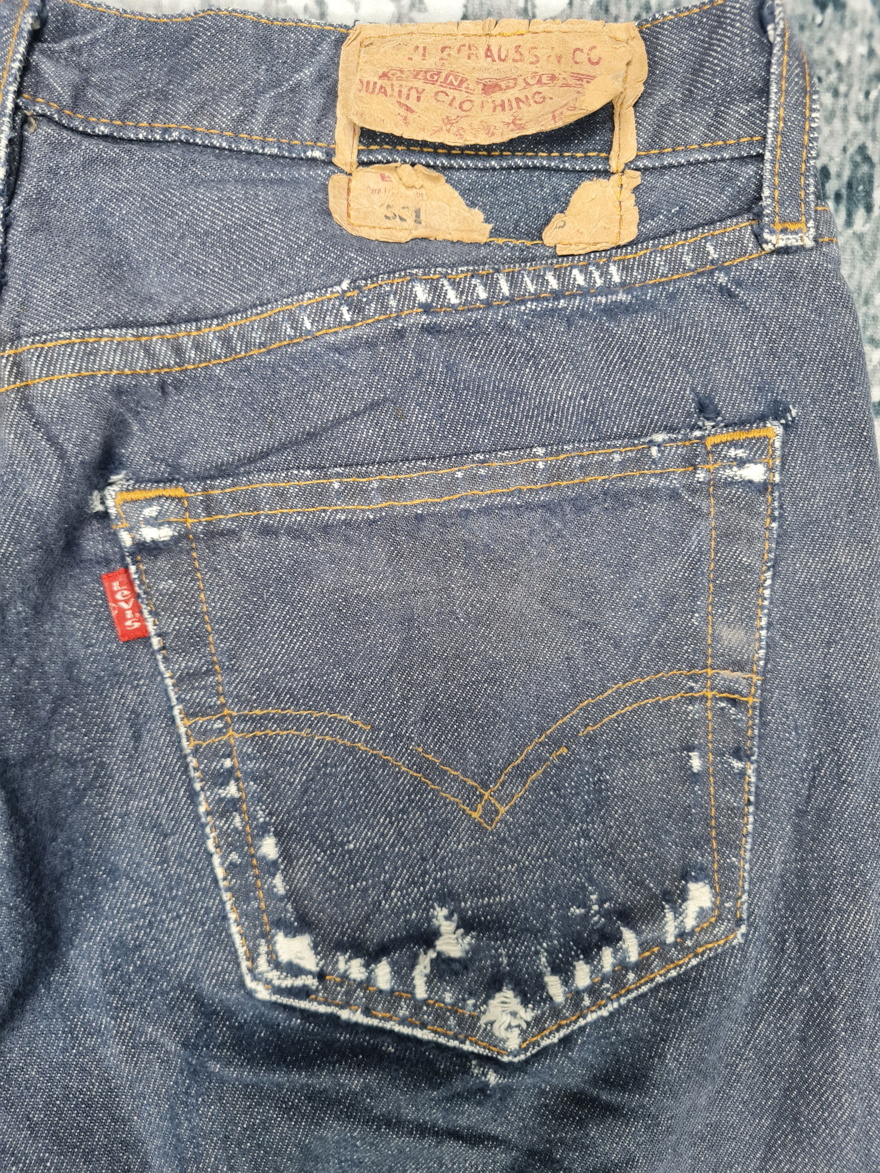 If Six Was Nine LEVIS 501 Faded Distressed Dark Blue Size 32X31 Jeans L0195 Size US 32 / EU 48 - 8 Thumbnail