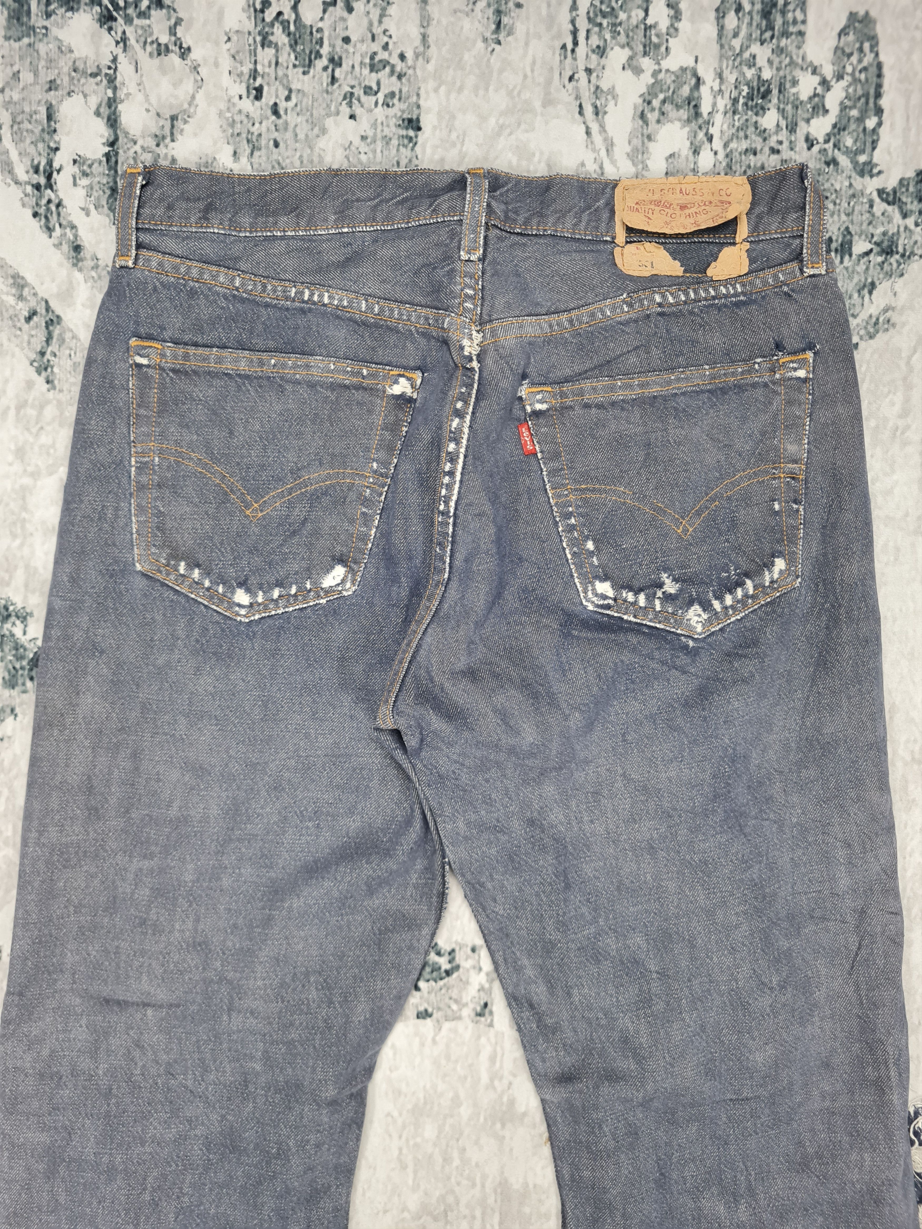 If Six Was Nine LEVIS 501 Faded Distressed Dark Blue Size 32X31 Jeans L0195 Size US 32 / EU 48 - 6 Thumbnail