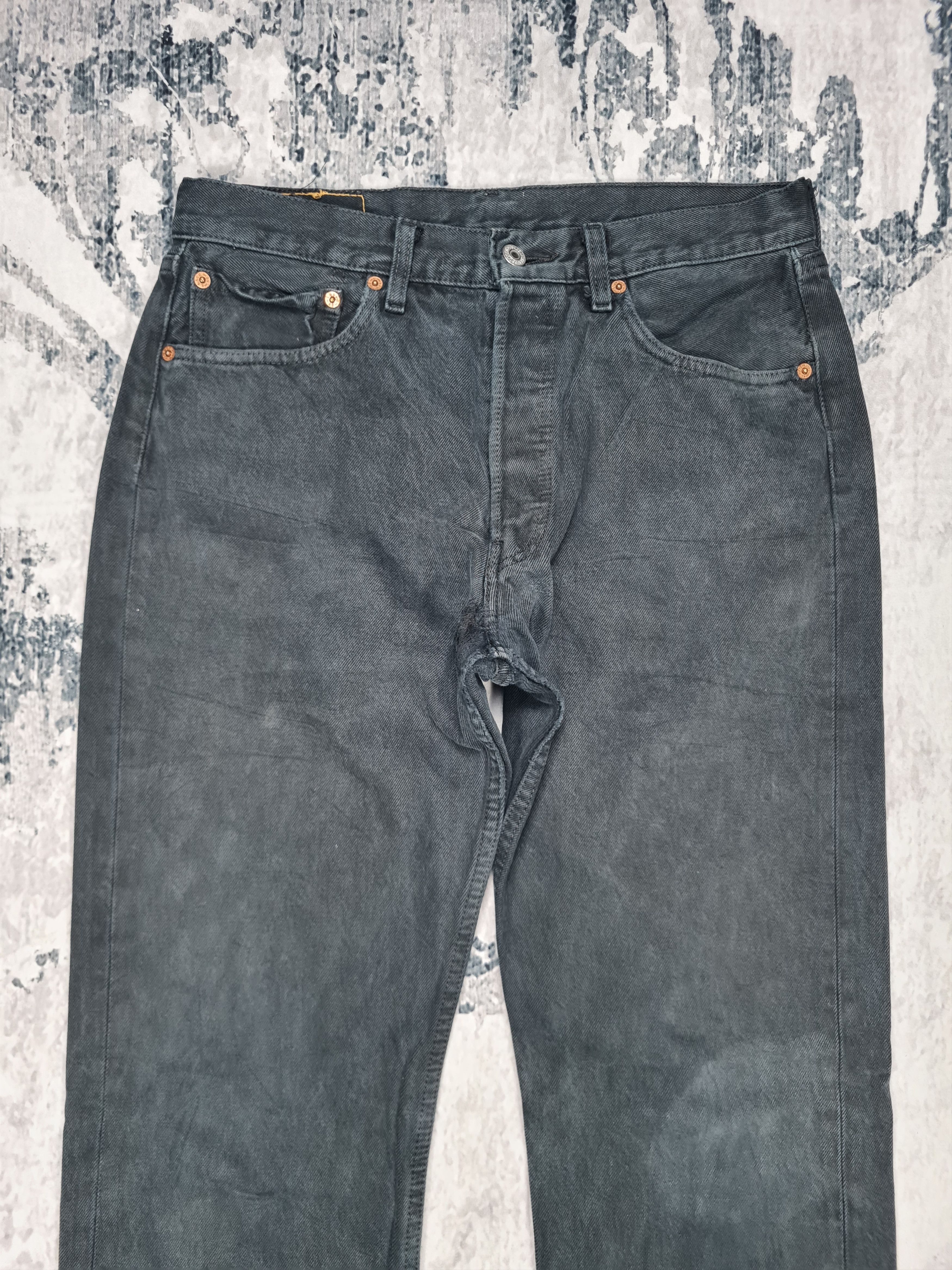 Levi's Vtg LEVIS 501 Super Black Stain Size 31X33.5 Jeans L0220 Size US 31 - 4 Thumbnail